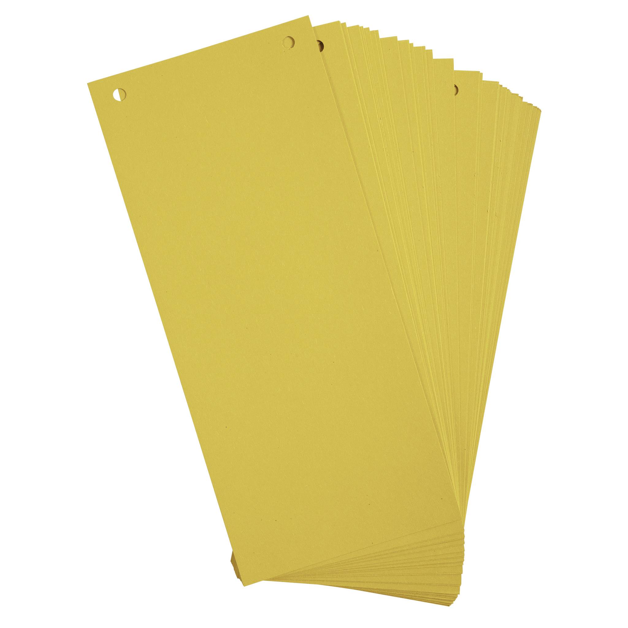 Exacompta 12x 100 Trennstreifen 2-fach gelocht RC Kart 105x240mm Gelb 13425B