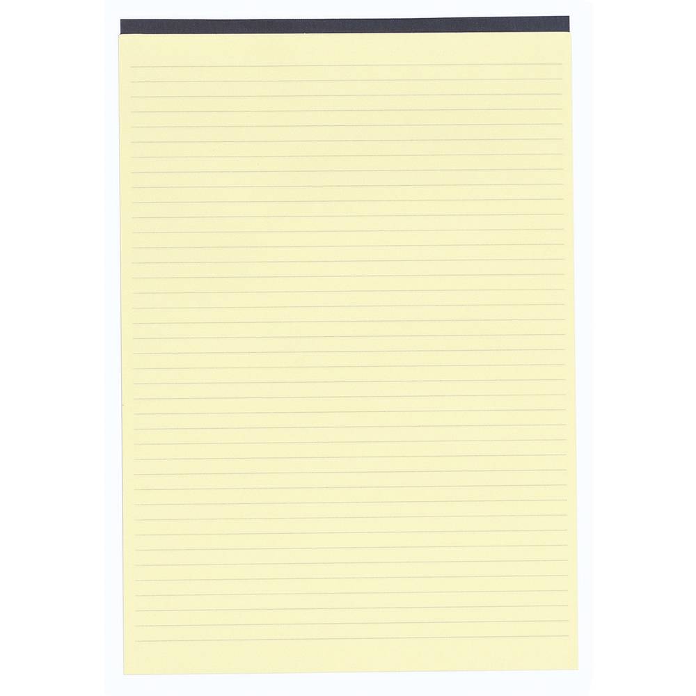 Exacompta 5x Black Block 70 Blatt gelbem Papier liniert A4 Schwarz 5702E