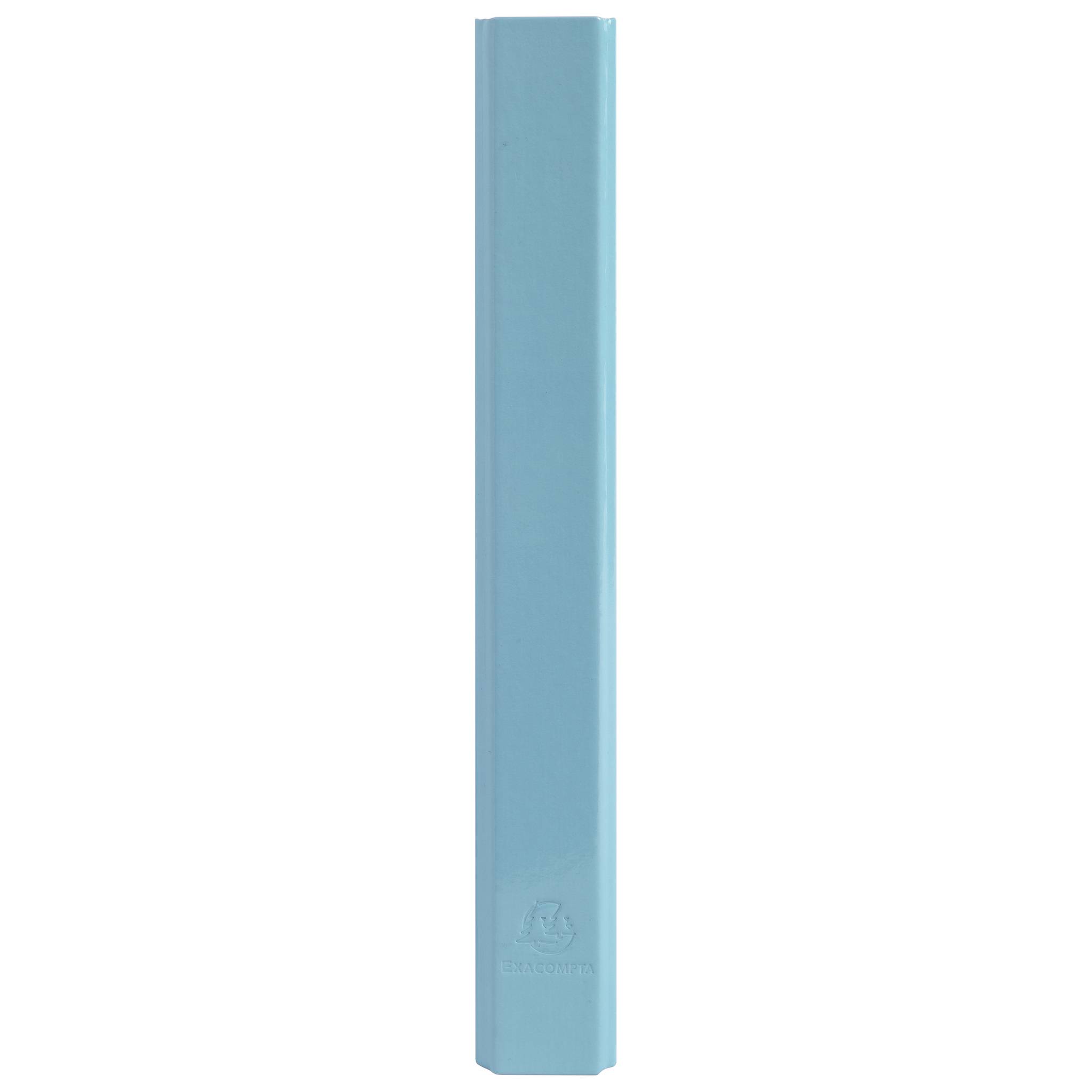 Exacompta 10x Ringbuch A4, 4 Ringe in D-Form 25mm, Aquarel, Pastellblau, 51572E