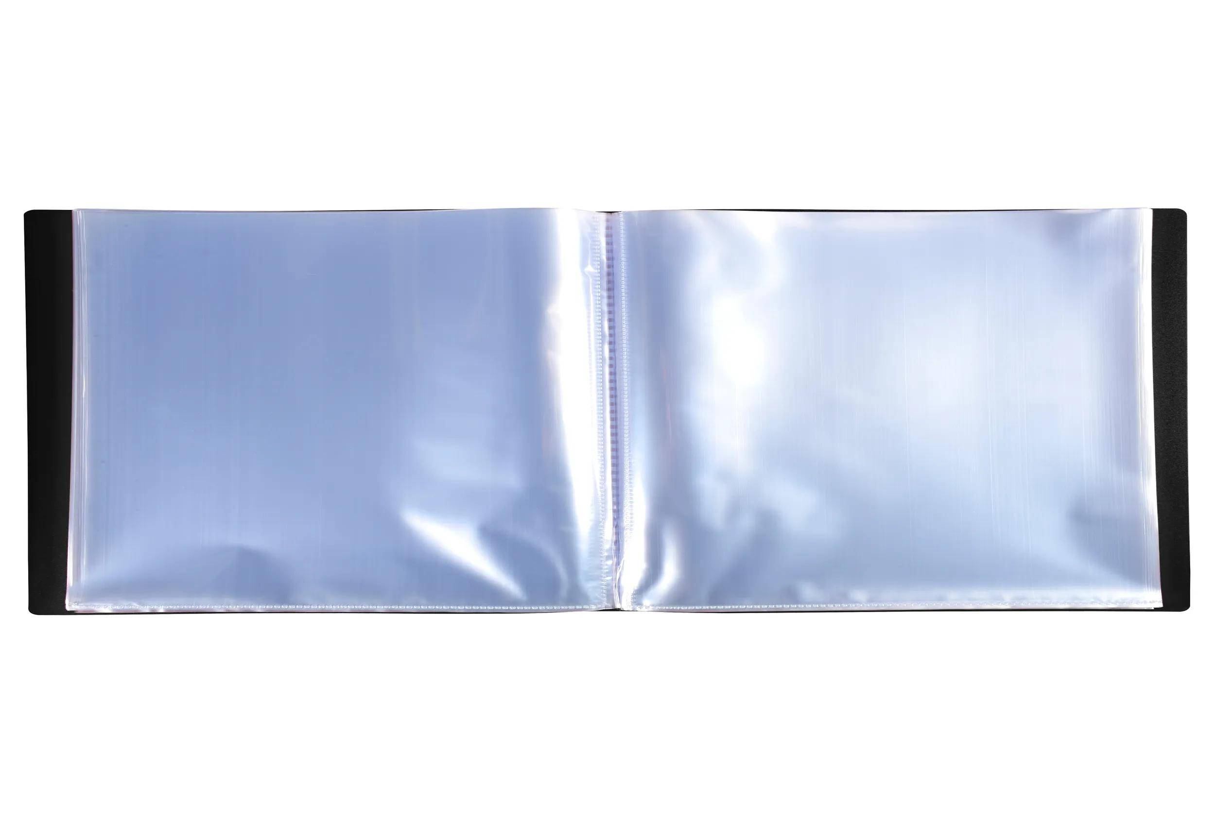 Exacompta 5x Sichtmapppen A3, PP mittelstark, 20 Hüllen, Opak - Schwarz - 86530E