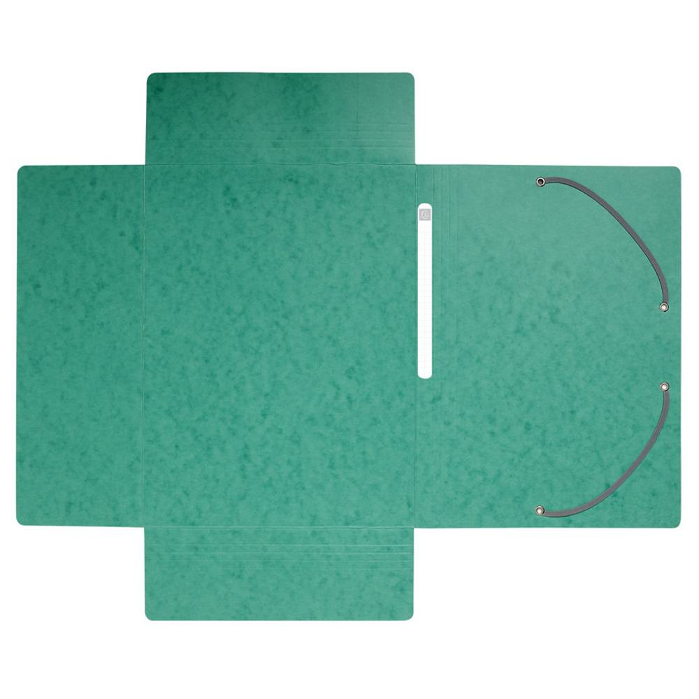Exacompta 25x Sammelmappe + Gummizug 3 Klappen Karton 425g A4 MAXI Grün 17103H