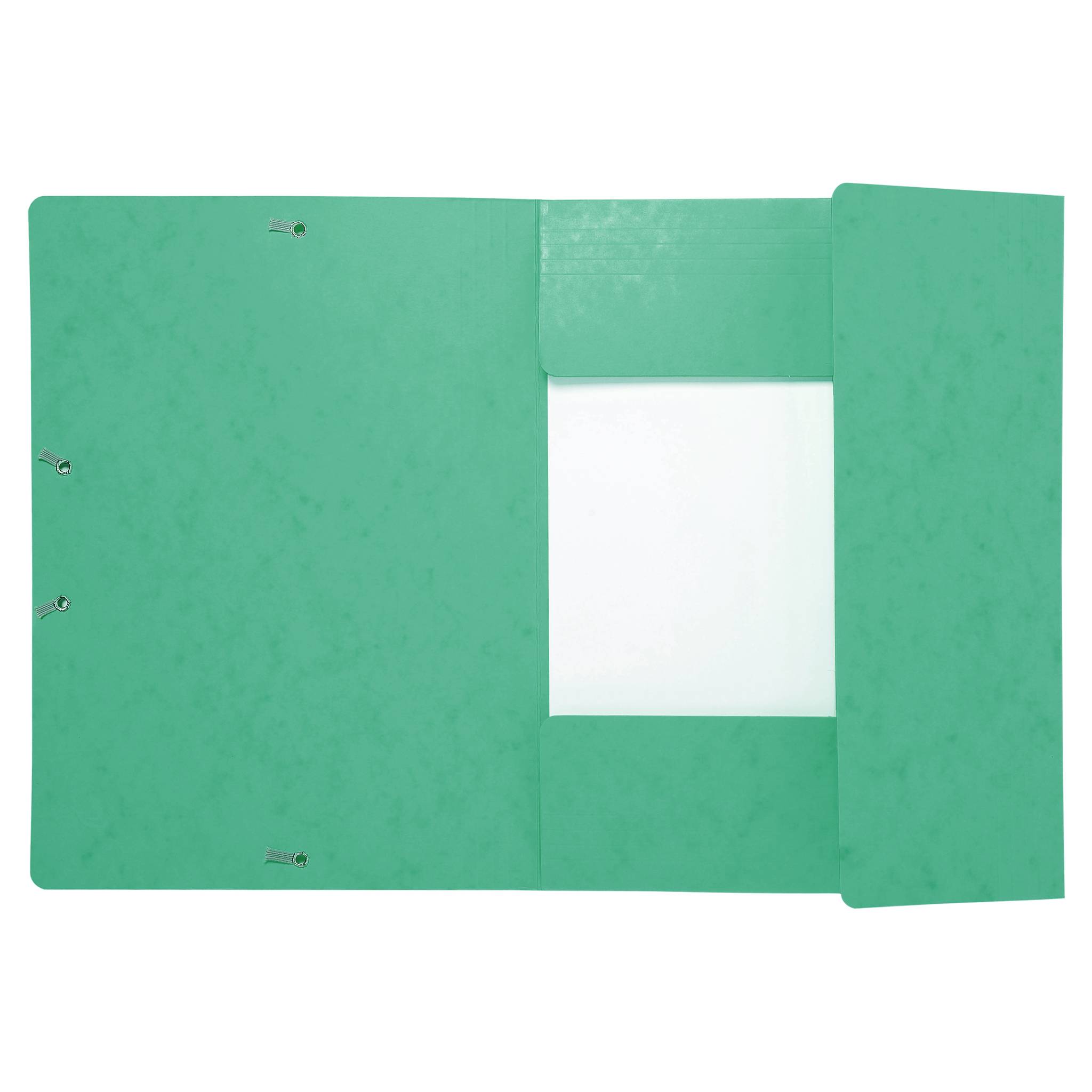 Exacompta 25x Sammelmappe + Gummizug 3 Klappen Karton 425g A4 MAXI Grün 17103H