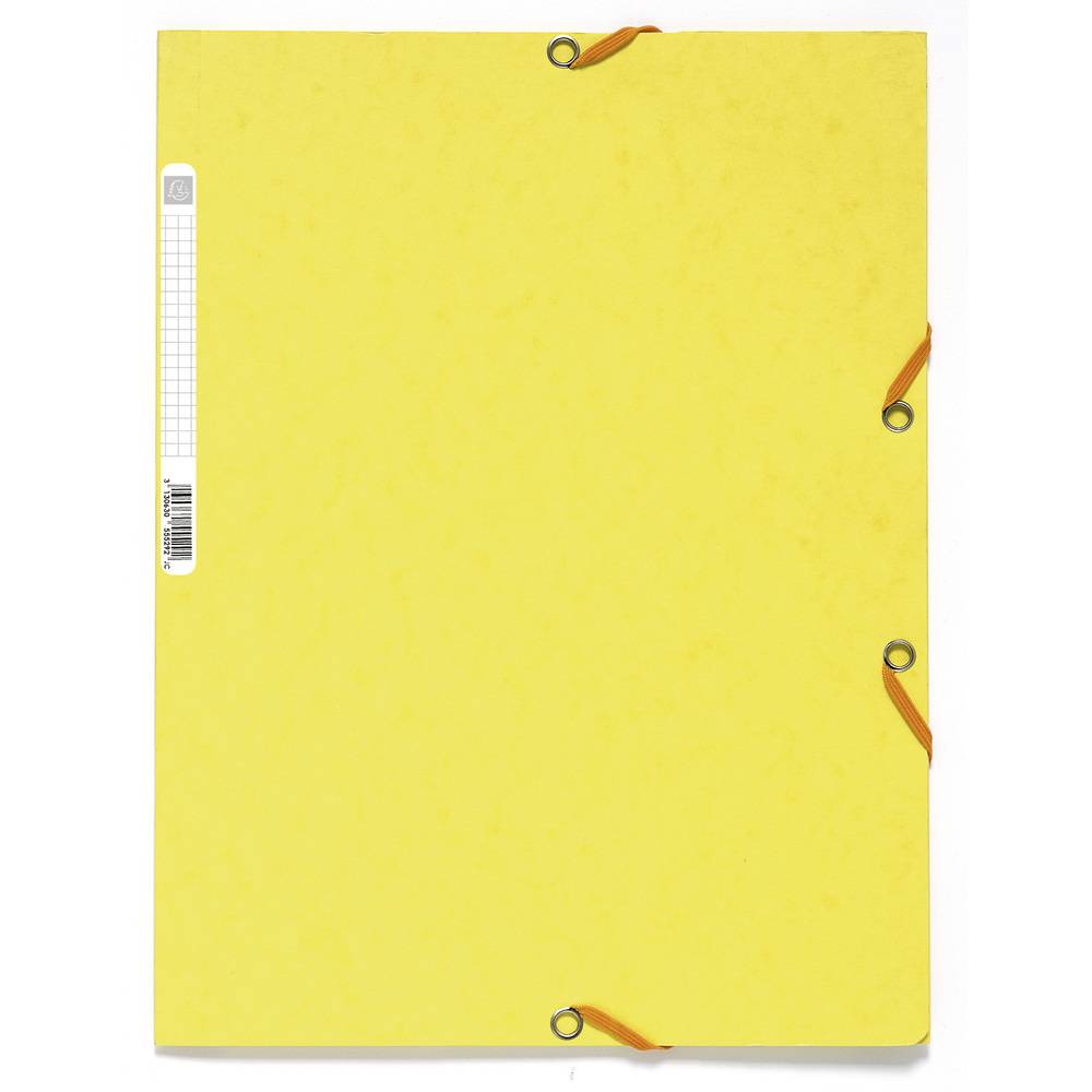 Exacompta 50x Sammelmappe +Gummizug 3 Klappen Rückenetikett A4 sort 55550E