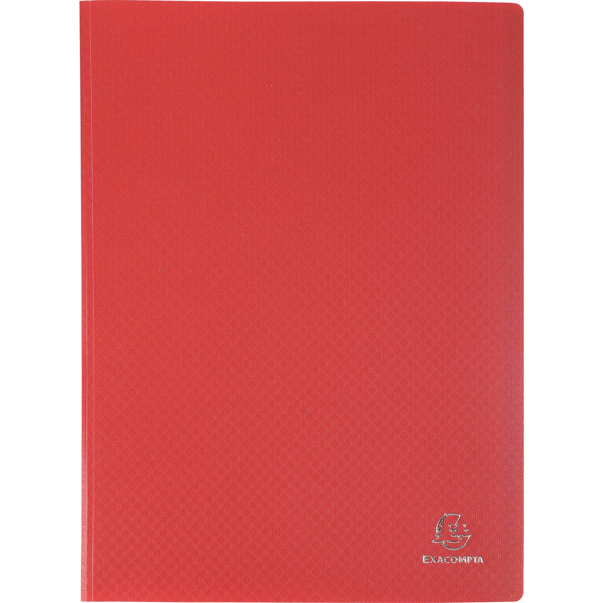 Exacompta 25x Sichtmappe A4 flexiblem Polypropylen, opak, 10 Hüllen, Rot, 8515E