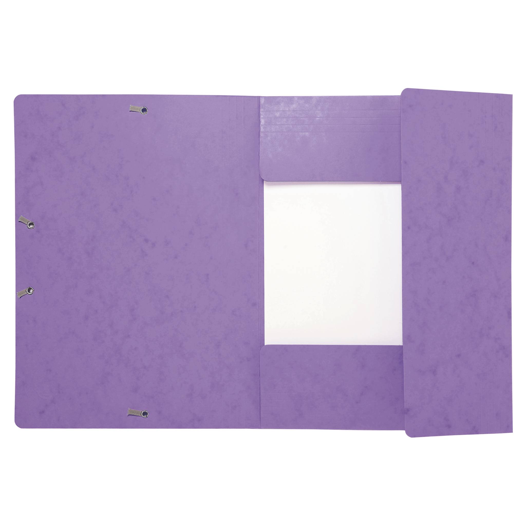 Exacompta 25x Sammelmappe +Gummizug 3 Klappen Karton 425g A4 MAXI Violett 17115H