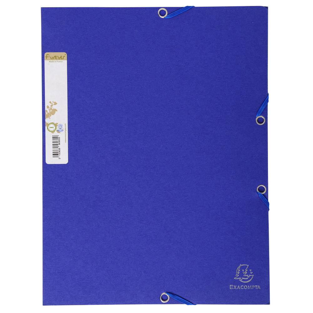 Exacompta 25x Sammelmappe +Gummizug 3 Klappen A4 RC Kart. sortiert 56980E