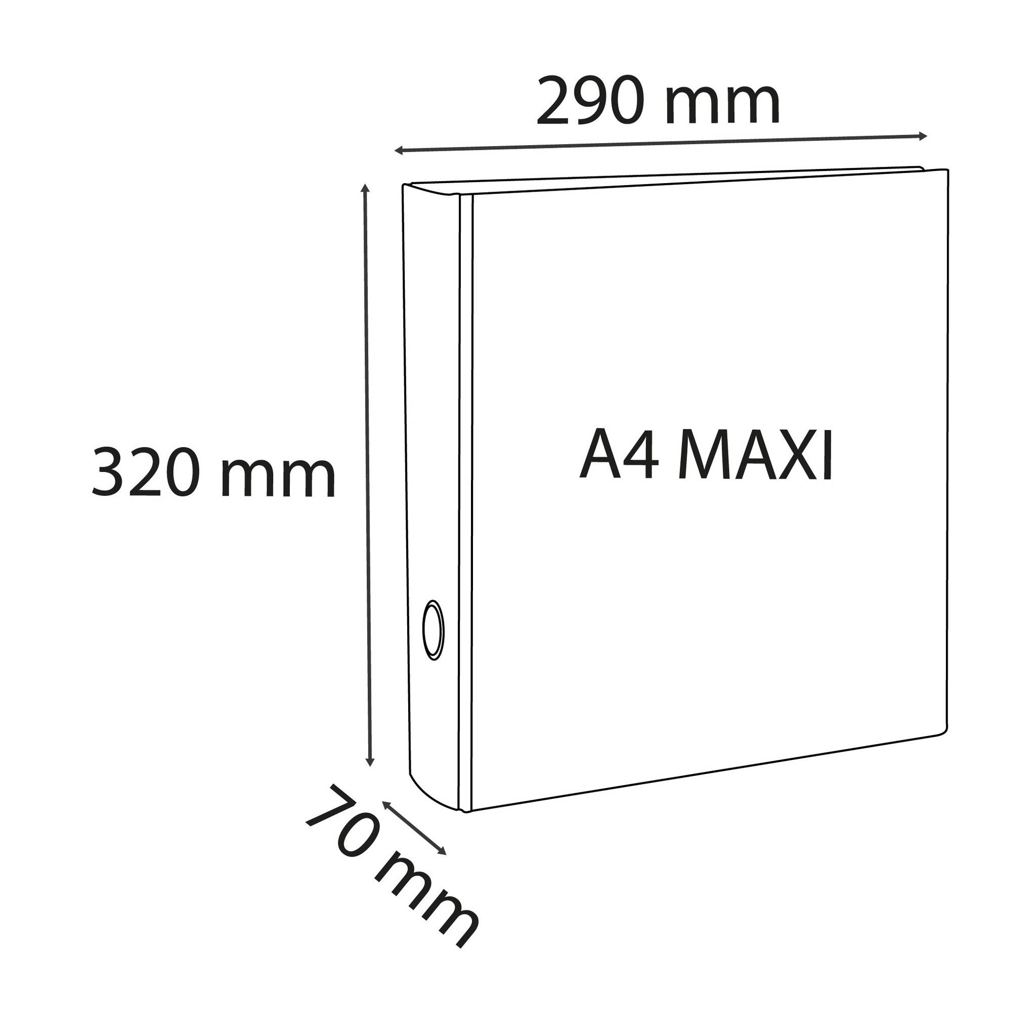 Exacompta 10x Ringbuch Karton 4Ring 50mm Rücken 70mm 32x29cm A4 Maxi Blau 51742E