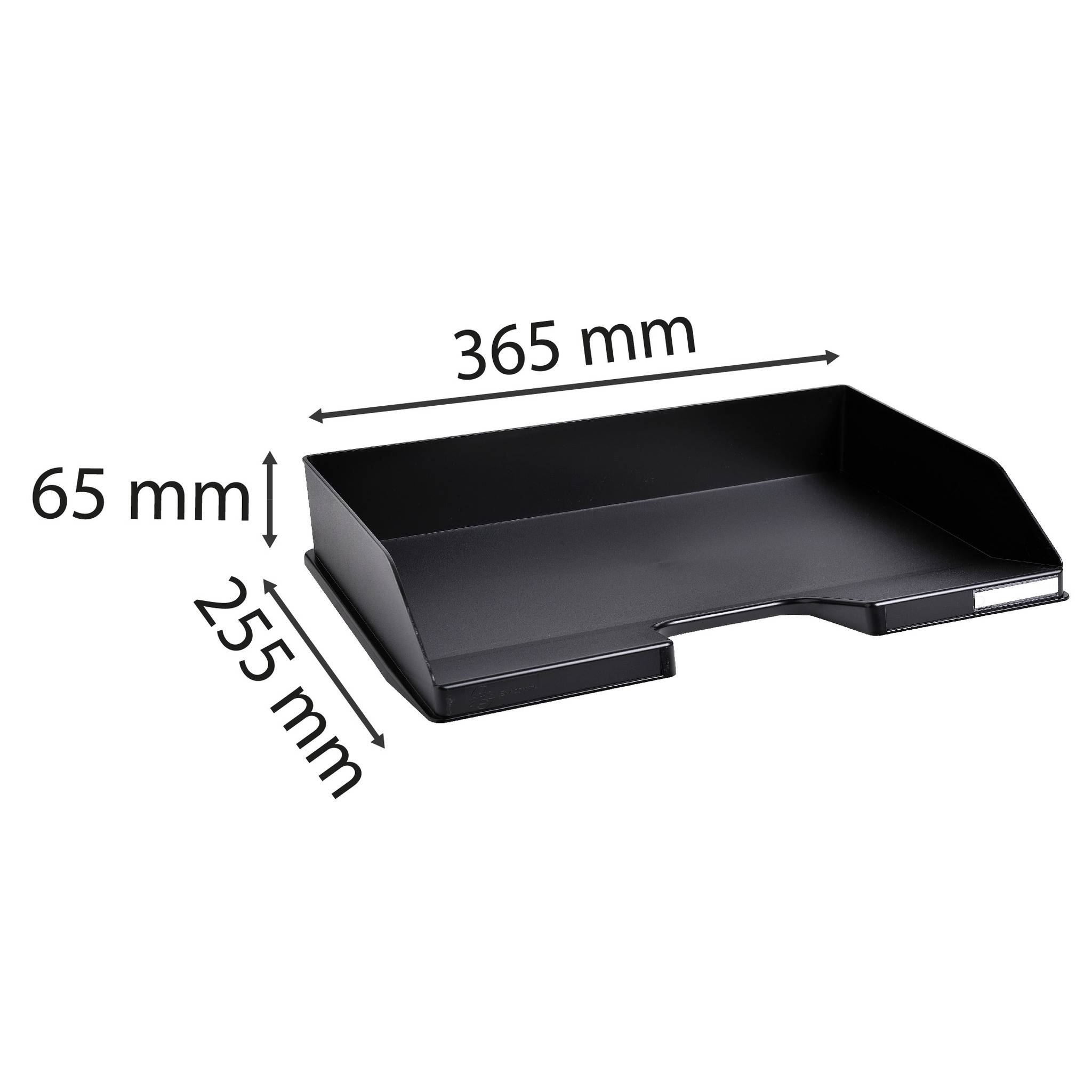 Exacompta 11714D 4x Exacompta, Briefablage Combo Maxi, A4+ Querformat, ECOBlack - Schwarz