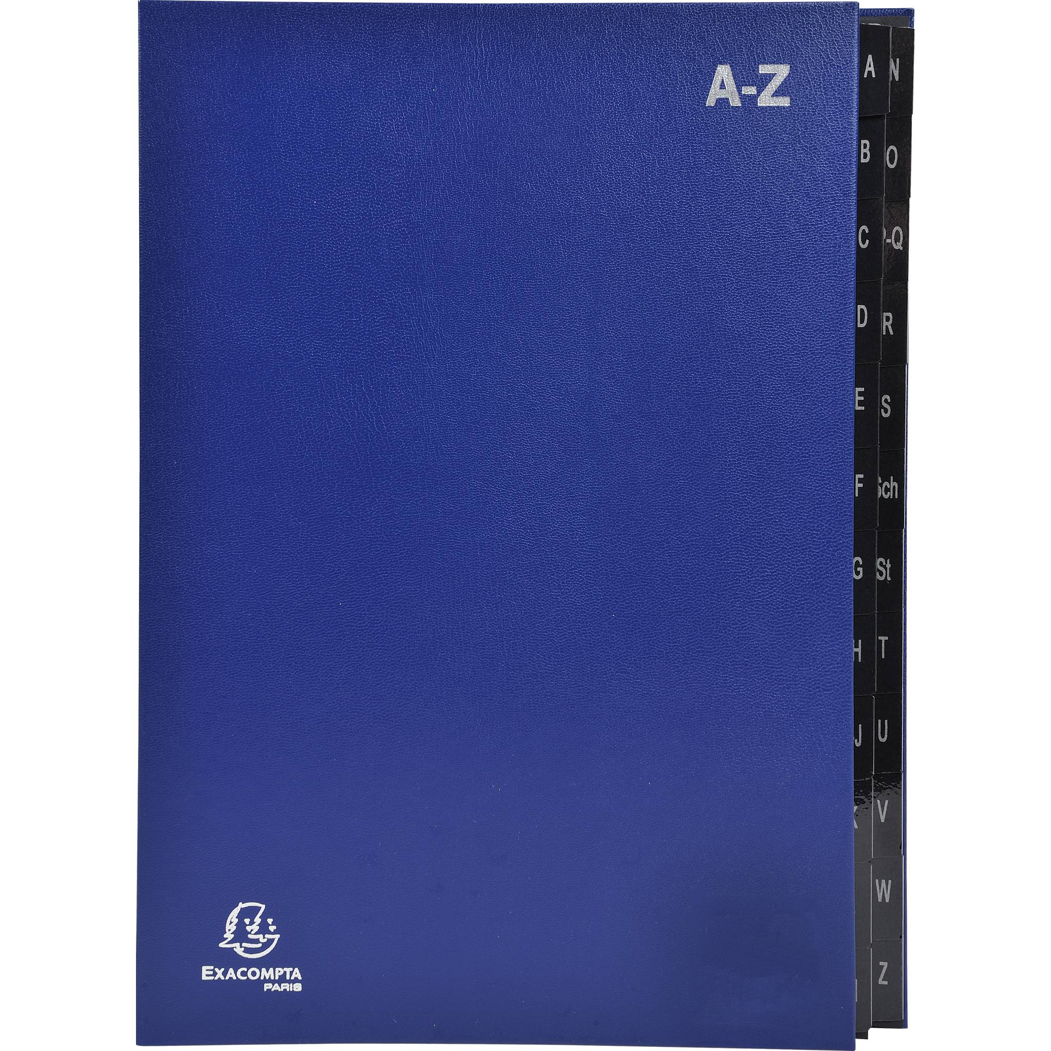 Exacompta 8x Pultordner Ordnungsmappe 24 Fächern RC-Karton A-Z A4 Blau 57222E