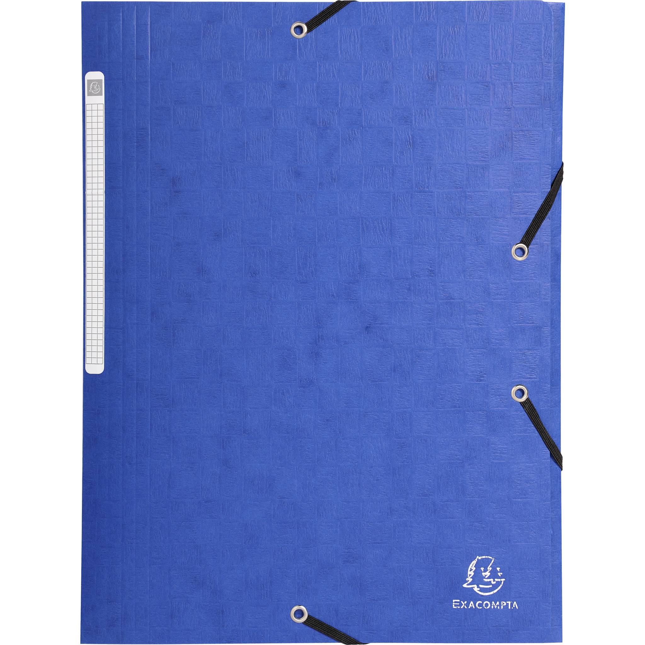 Exacompta 50x Sammelmappe + Gummizug 3 Klappen Karton 425g/qm A4 sortiert 55750E