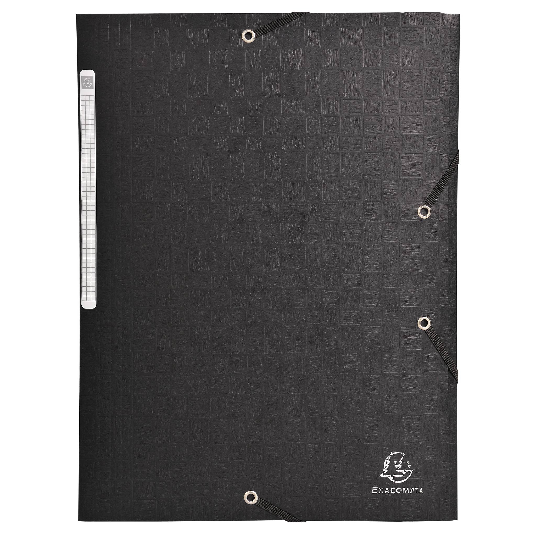Exacompta 50x Sammelmappe + Gummizug 3 Klappen Karton 425g/qm A4 sortiert 55750E
