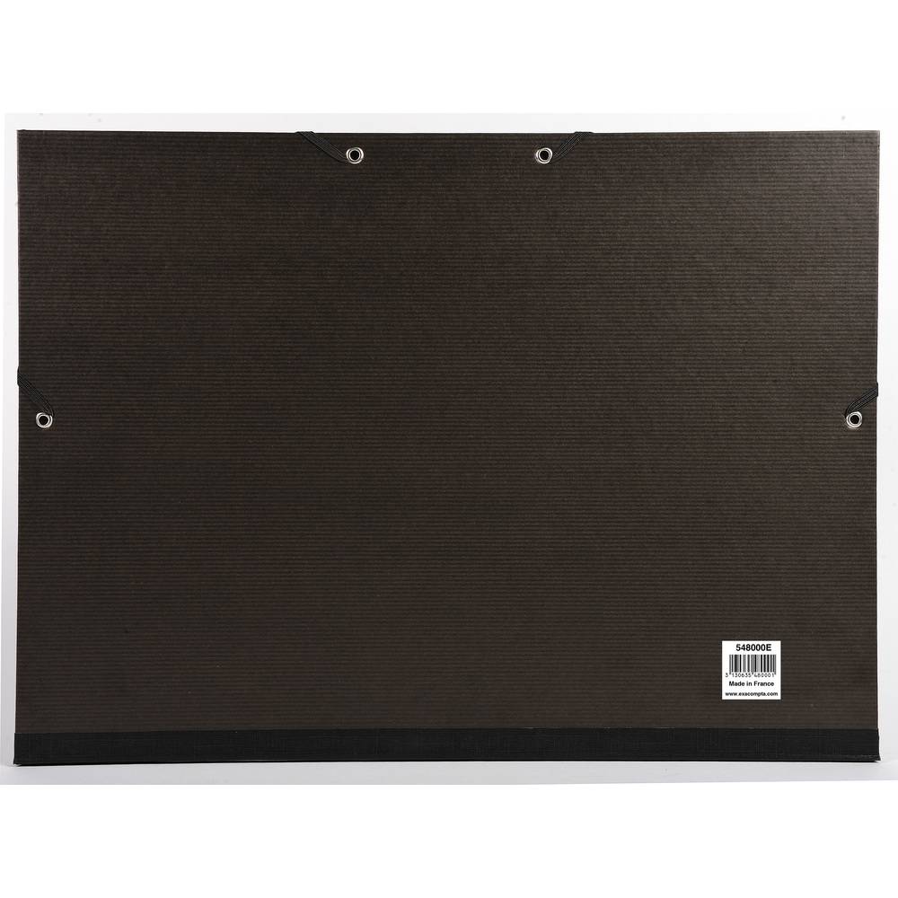Exacompta 10x Zeichenmappe + Gummizug A3 Kraft schwarz 32x45cm Schwarz 548000E