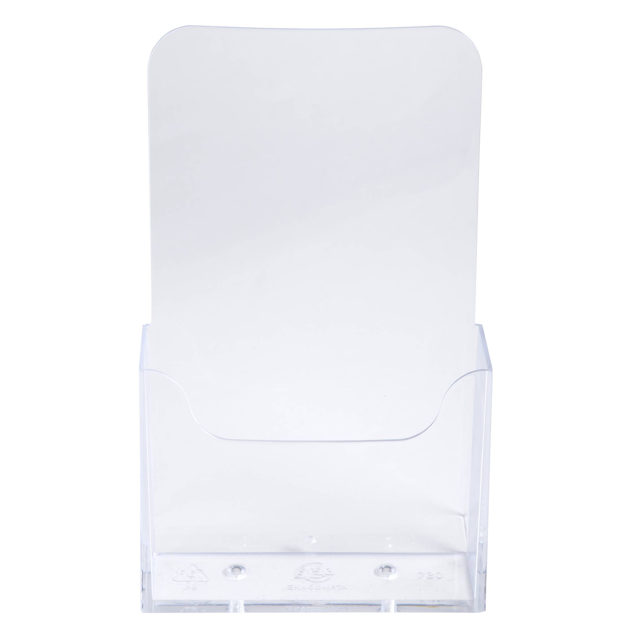 Exacompta 10x Tischprospekthalter + 1 Fach DL (10x21cm) Exacryl Kristall 73058D
