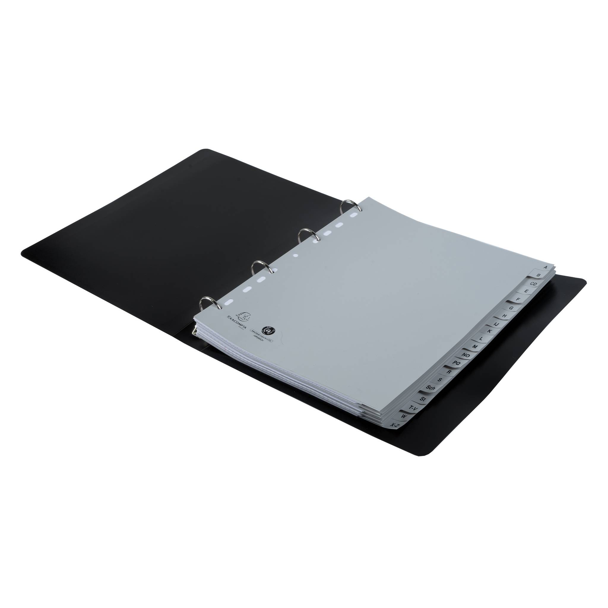 Exacompta 25x Register A4 RC-PP grau 120µ A-Z (inkl. Sch St) 20 Pos Grau 1920B