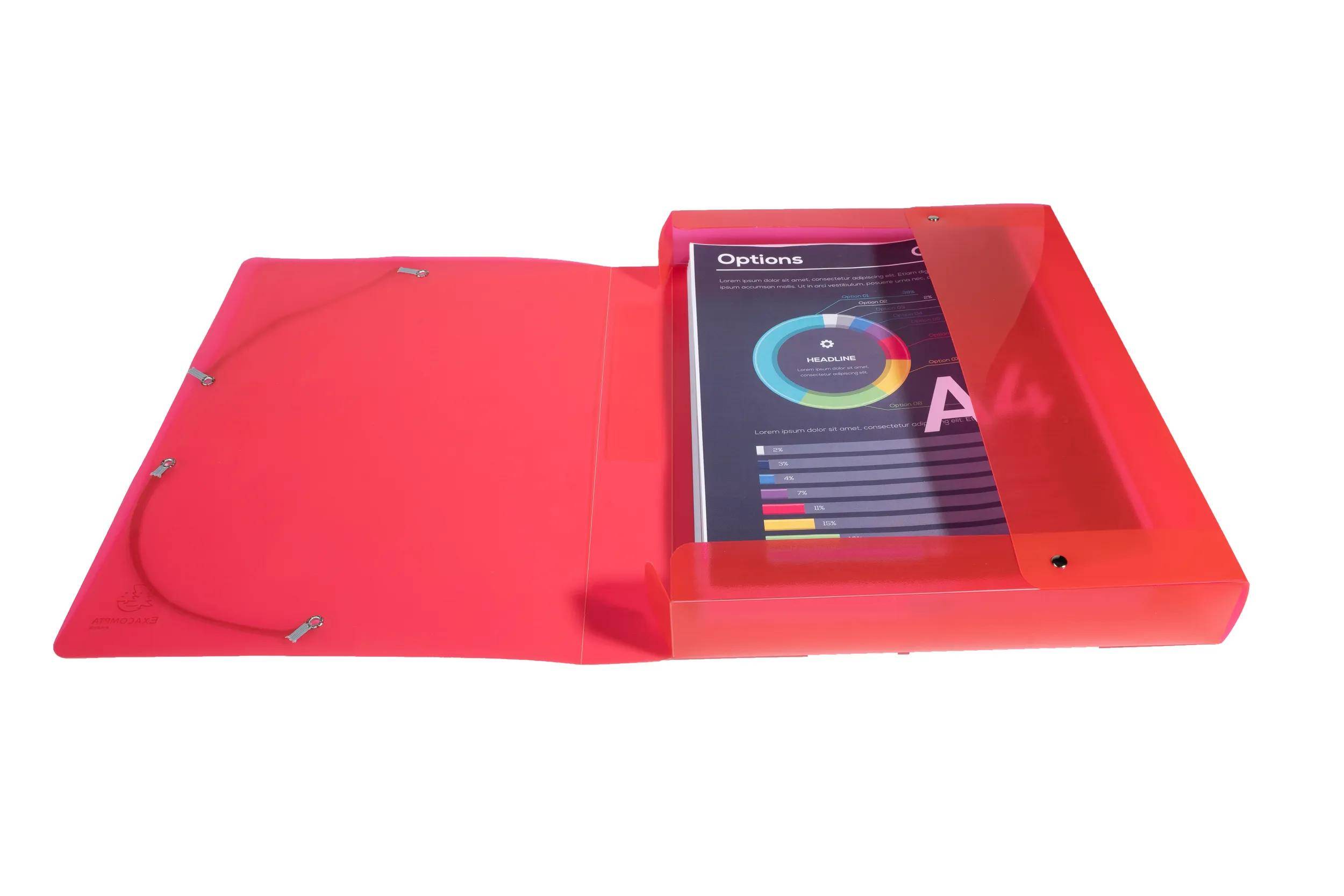 Exacompta 4x Archivbox Polypropylen, Rücken 40mm, PP, A4, sortiert, 59780E