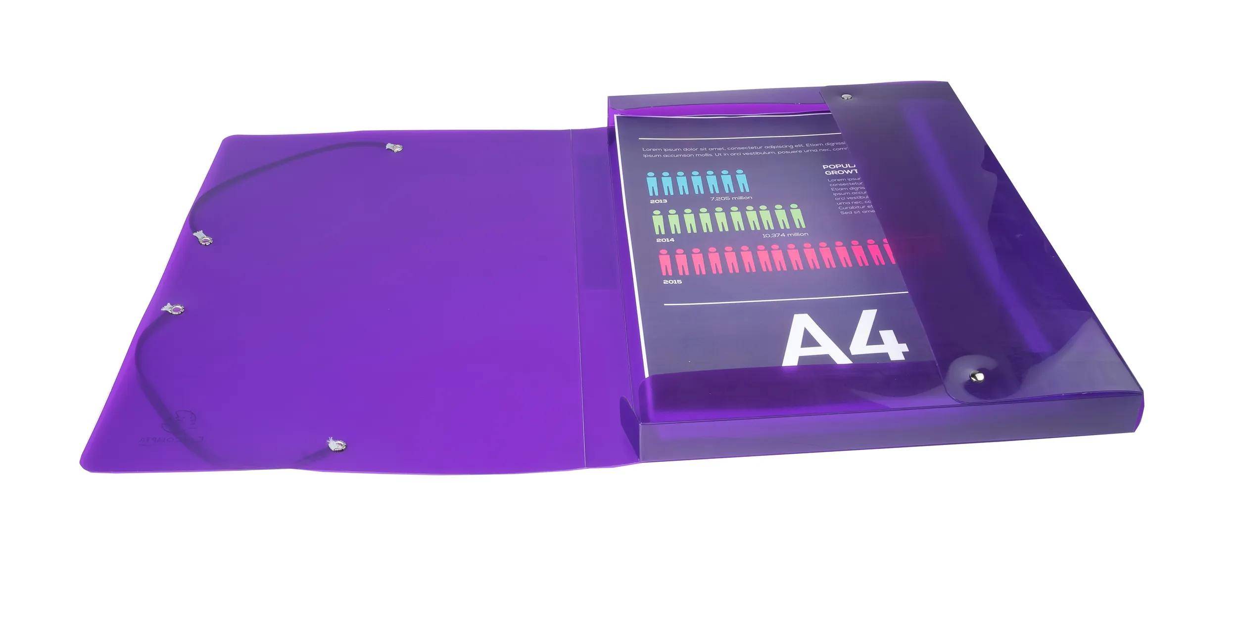 Exacompta 4x Archivbox Polypropylen, Rücken 40mm, PP, A4, sortiert, 59780E