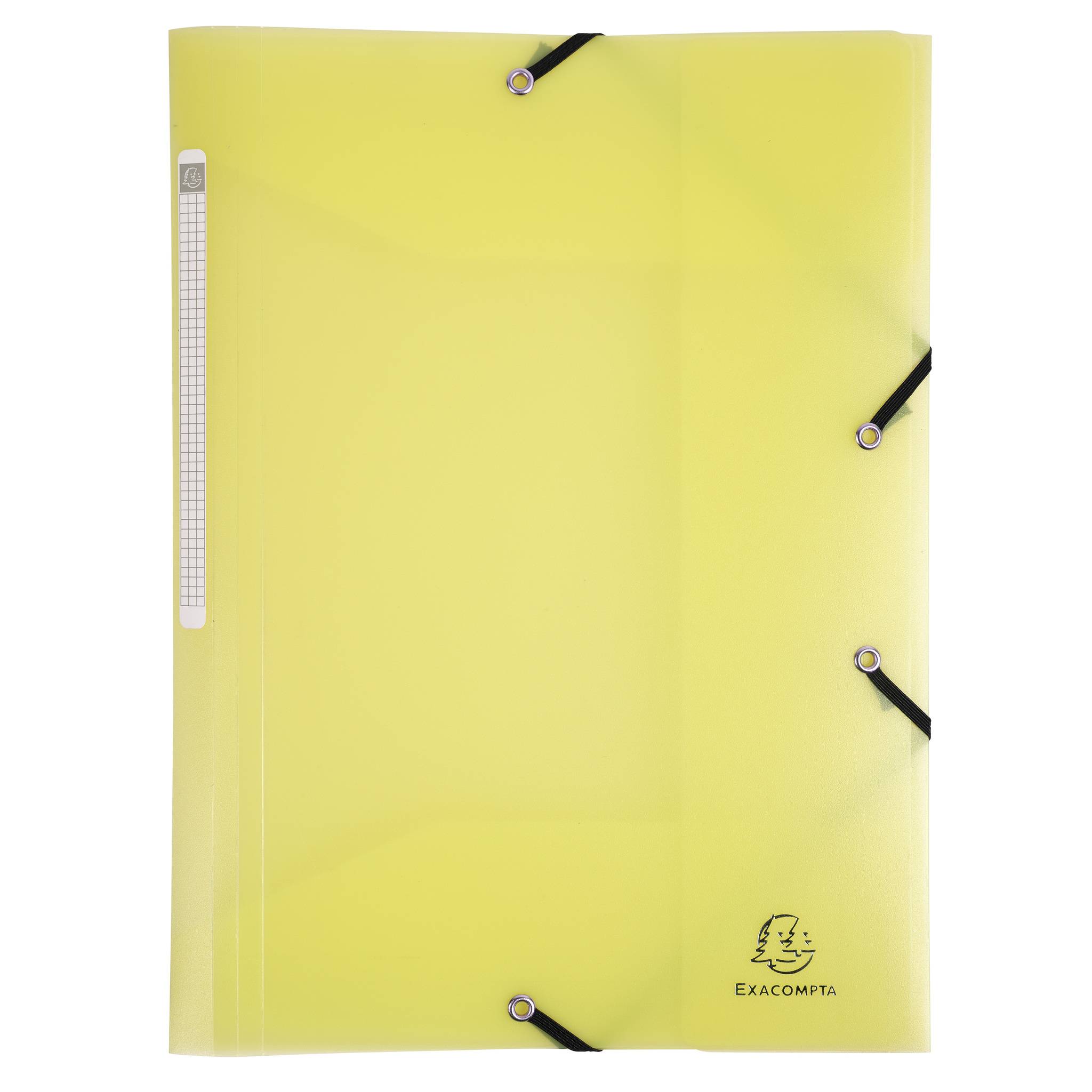 Exacompta 25x Sammelmappe A4 + Gummizug, 3 Klappen, PP, sortiert, 55170E