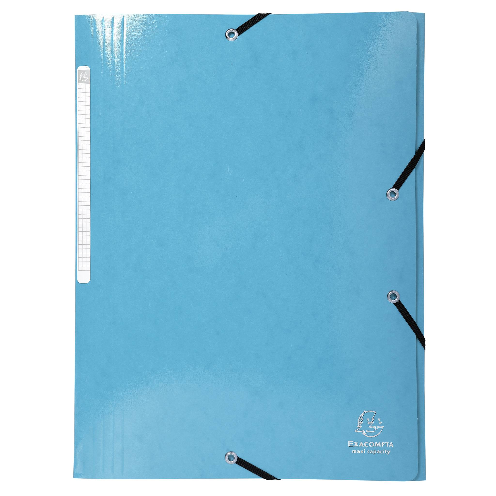Exacompta 40x Sammelmappe +3 Klappen Gummizug MAXI Karton A4 sortiert 55930E