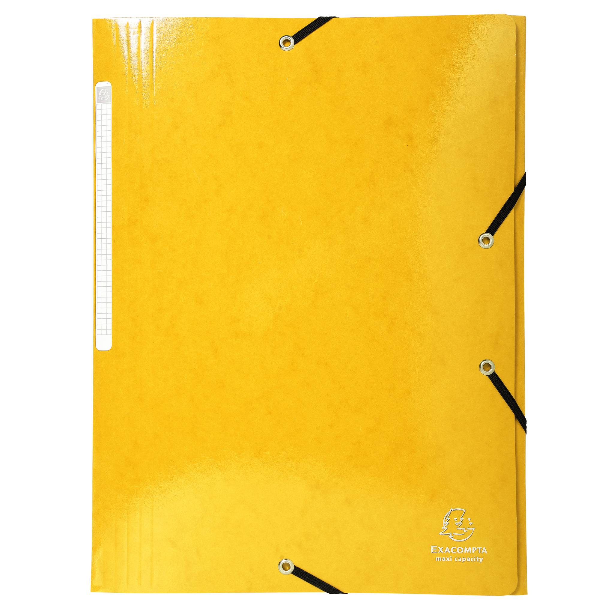 Exacompta 40x Sammelmappe +3 Klappen Gummizug MAXI Karton A4 sortiert 55930E