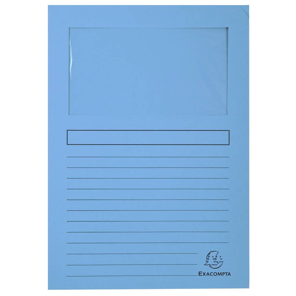 Exacompta 4x 100 Fenstermappen, A4, 160g, plastikfrei, sortiert, 50100E