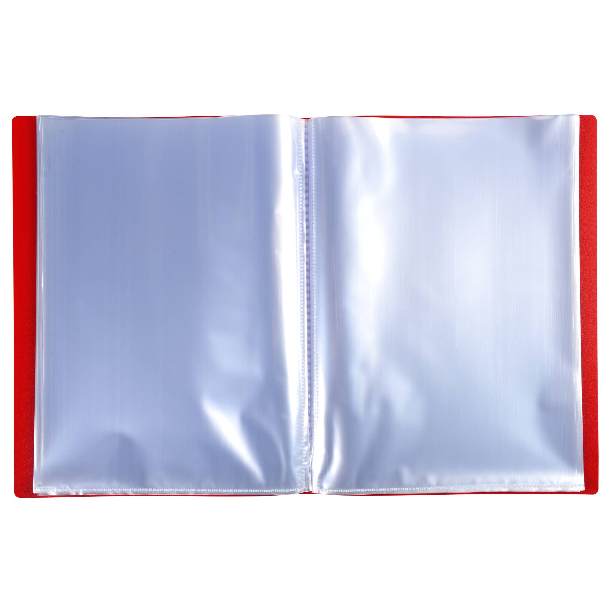 Exacompta 8x Sichtmappe aus PP 500µ, 80 Kristallhüllen OPAK - A4 - Rot - 8885E
