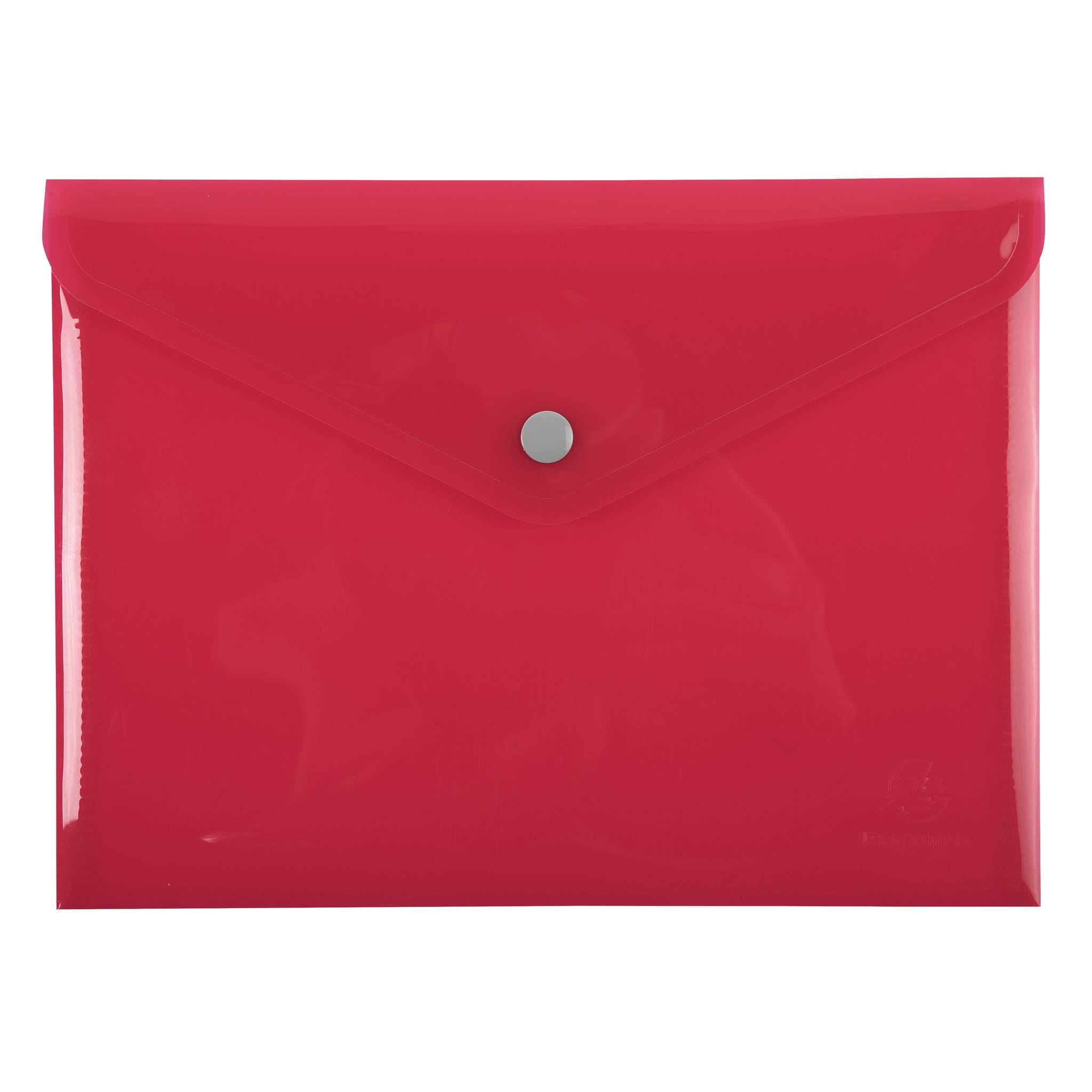 Exacompta 30x Tasche mit Druckknopf Iderama aus PP - Farben sortiert - 34440E