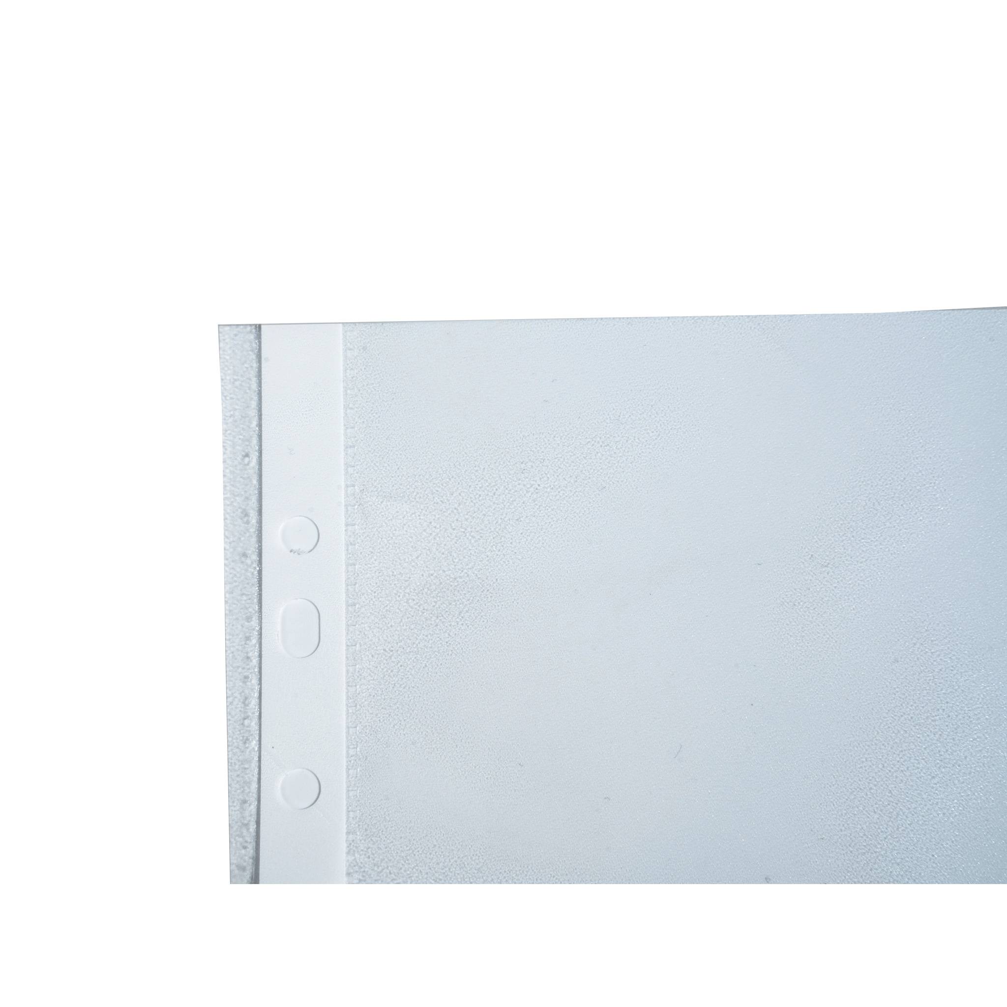 Exacompta 5x Pack 100 Prospekthüllen PP genarbt 800µ Premium A5 Kristall 59110E