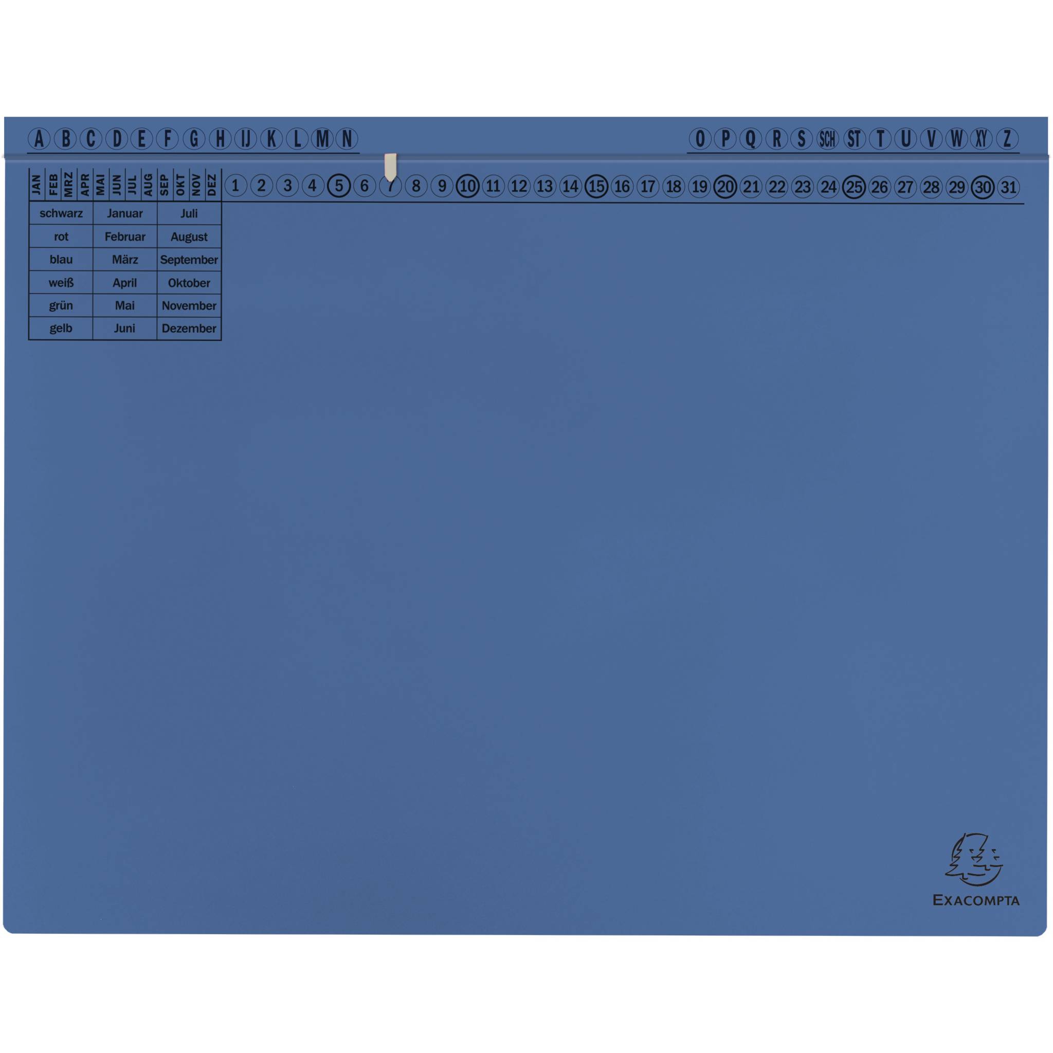 Exacompta 25x Exaflex Standard, Hängehefter mit 1x Abheft, Blau, 371107B