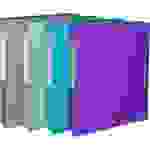 Exacompta 59640E 8x Archivbox Exabox A4 Karton beschichtet, Rückenbreite 40mm, Teksto - Farben sortiert