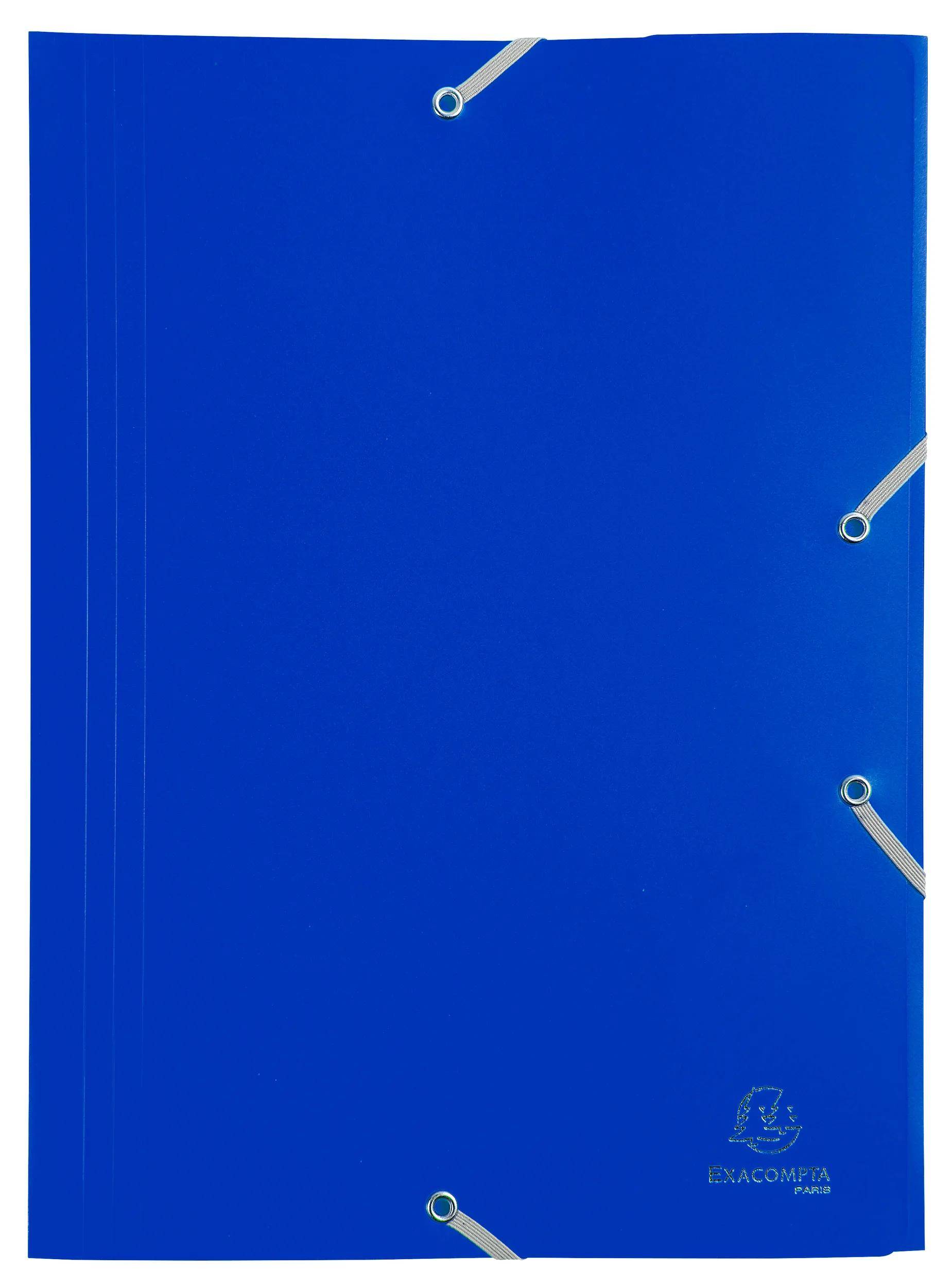 Exacompta 60x Sammelmappe +Gummizug 3 Klappen PP 400µ Eco A4 sortiert 559000E
