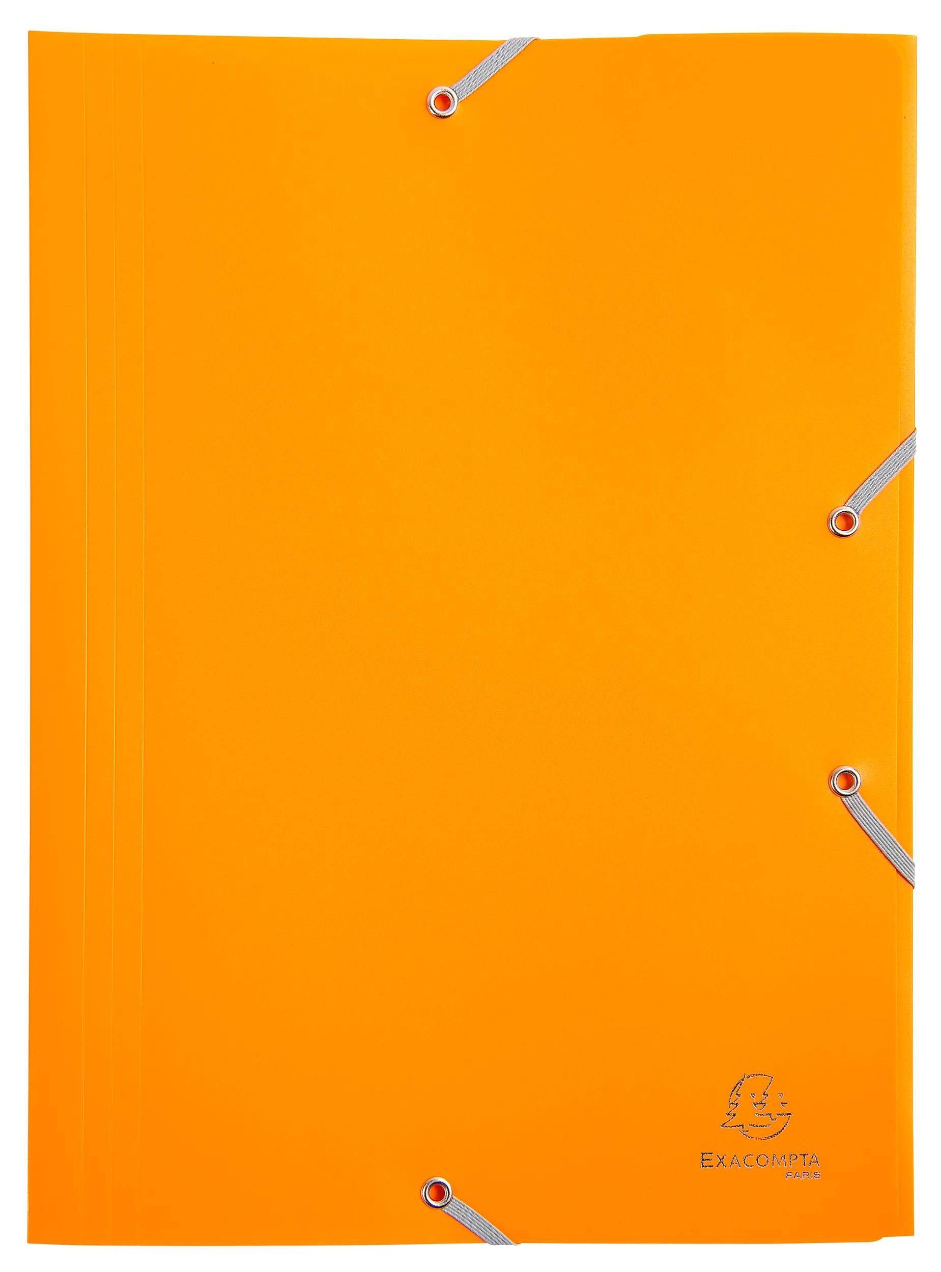 Exacompta 60x Sammelmappe +Gummizug 3 Klappen PP 400µ Eco A4 sortiert 559000E