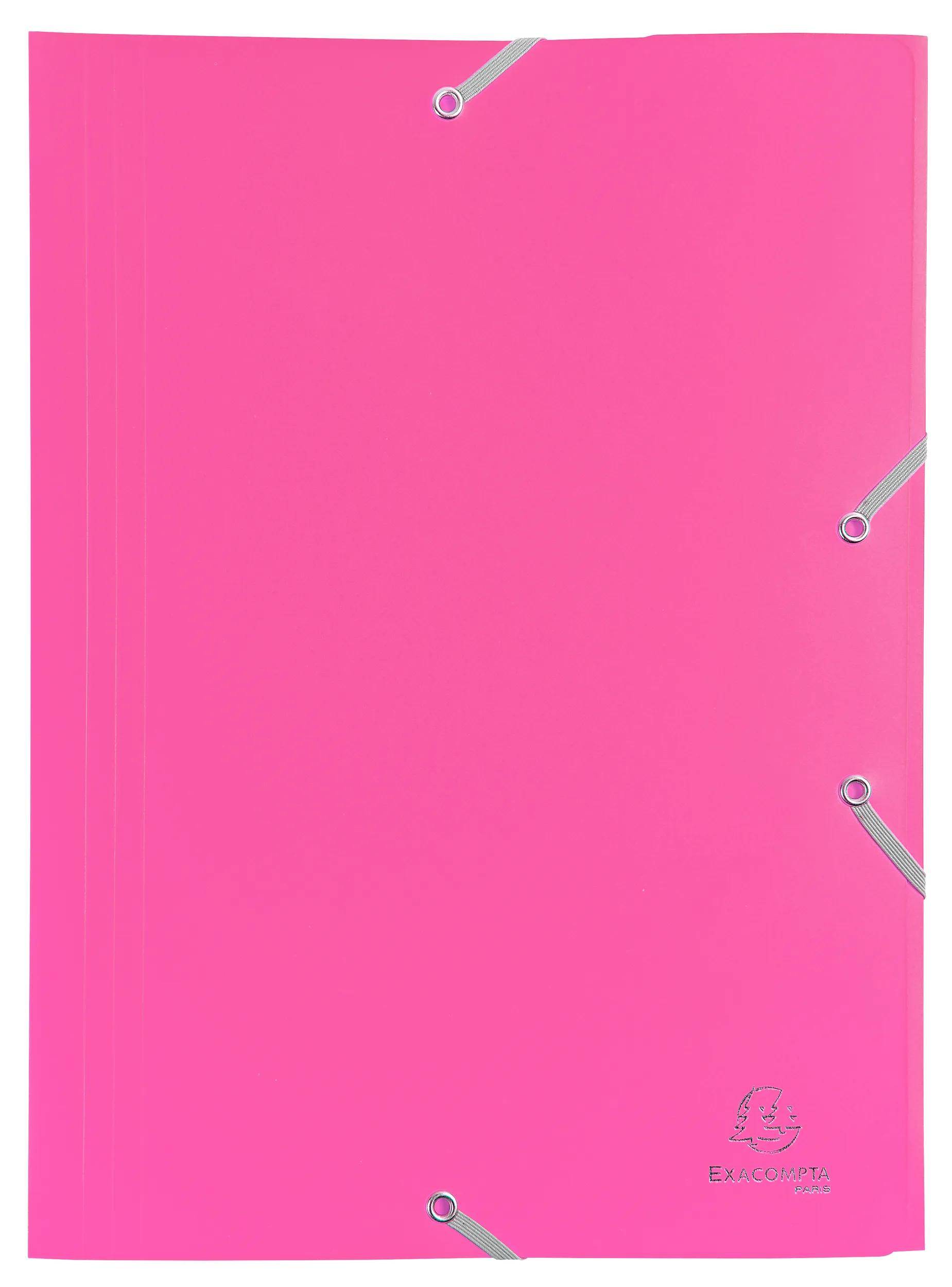 Exacompta 60x Sammelmappe +Gummizug 3 Klappen PP 400µ Eco A4 sortiert 559000E