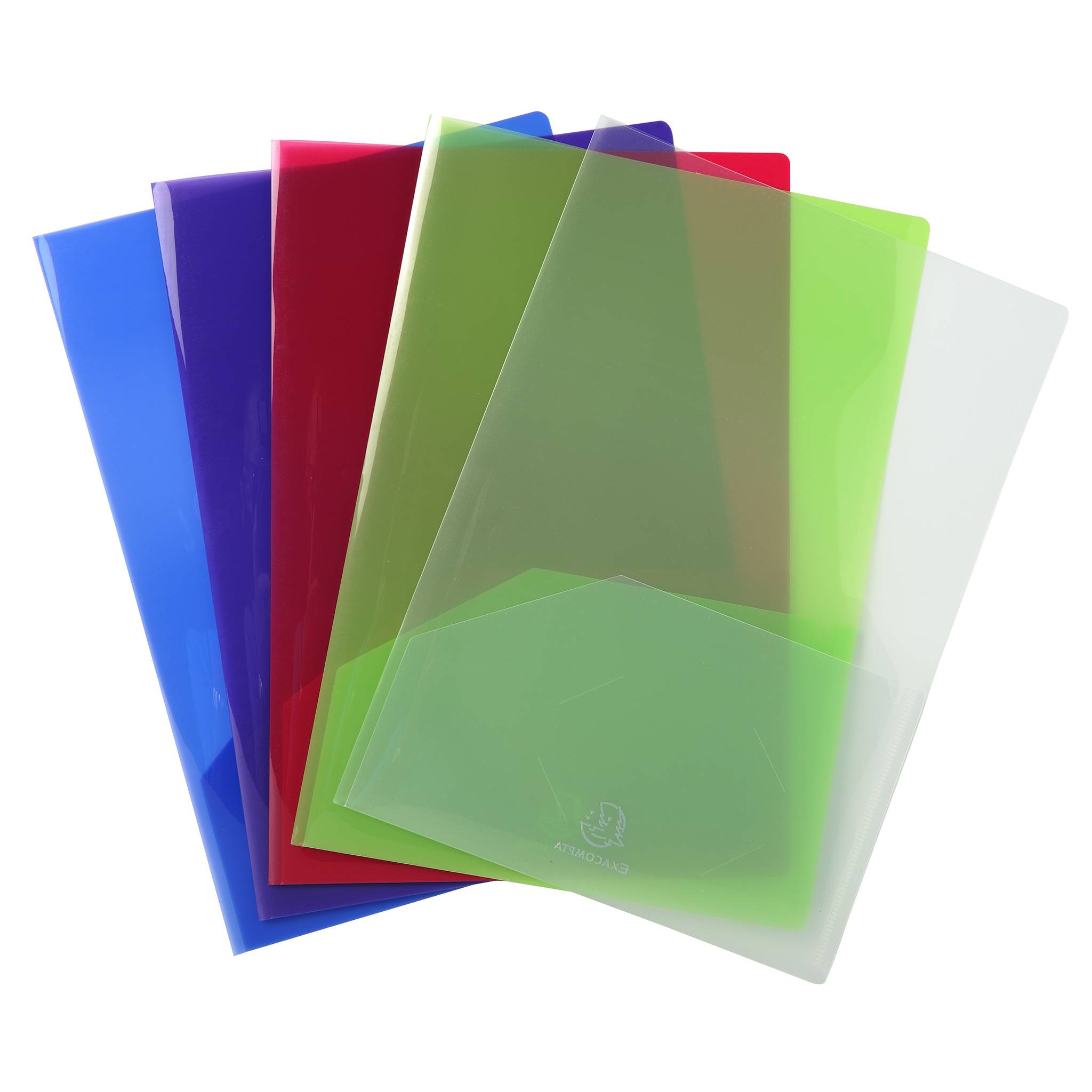 Exacompta 2x Präsentionmappen PP 200µ A4 A3 farbig sortiert 3960E