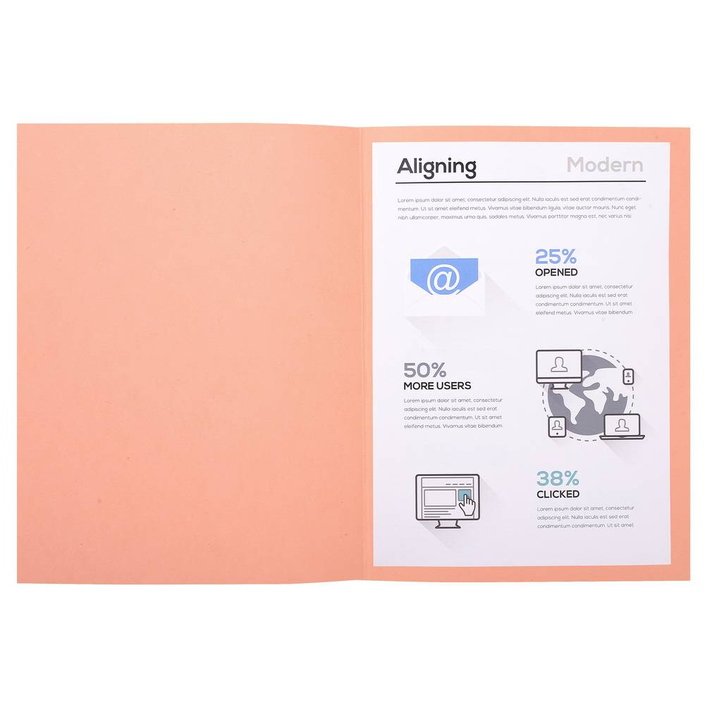Exacompta 5x Pack 100 Aktendeckeln Recycling 220g A4 - Rosa - 410003E