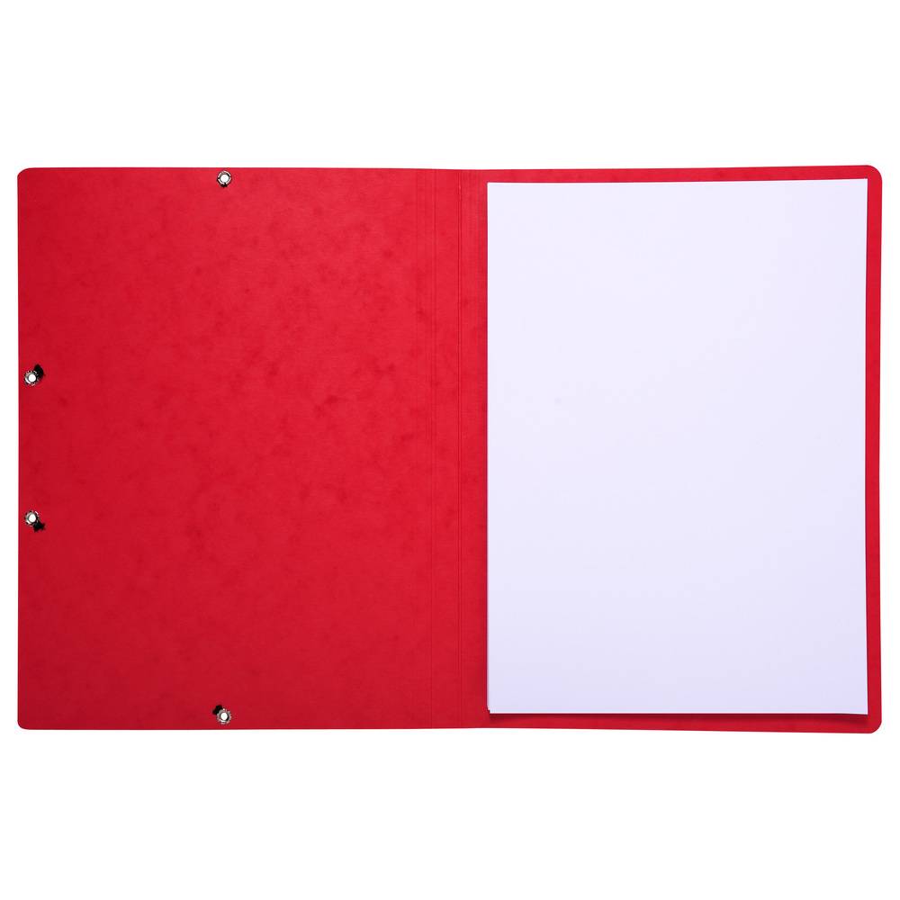 Exacompta 50x Eckspannmappe + Gummizug ohne Klappen, Karton, A4, Rot, 55415E