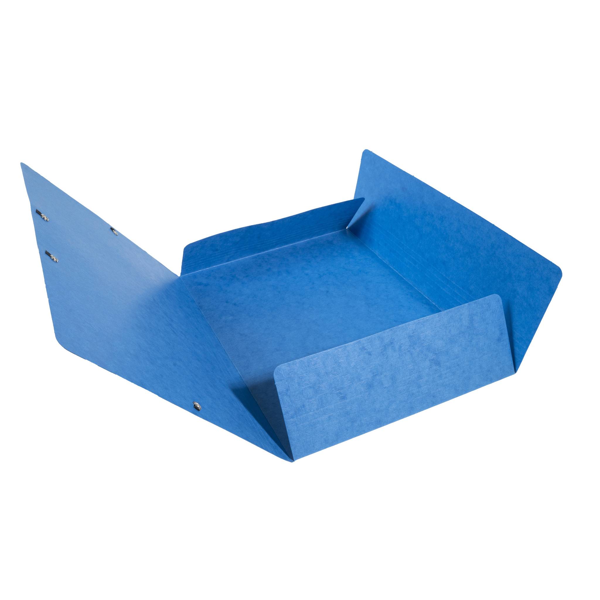 Exacompta 25x Sammelmappe + Gummizug 3 Klappen Karton 600g A4 MAXI Blau 55952E