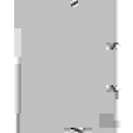 Exacompta 55531E 25x Sammelmappen mit Gummizug und 3 Klappen, Colorspan-Karton 400g/m2, für DIN A4 - Hellgrau