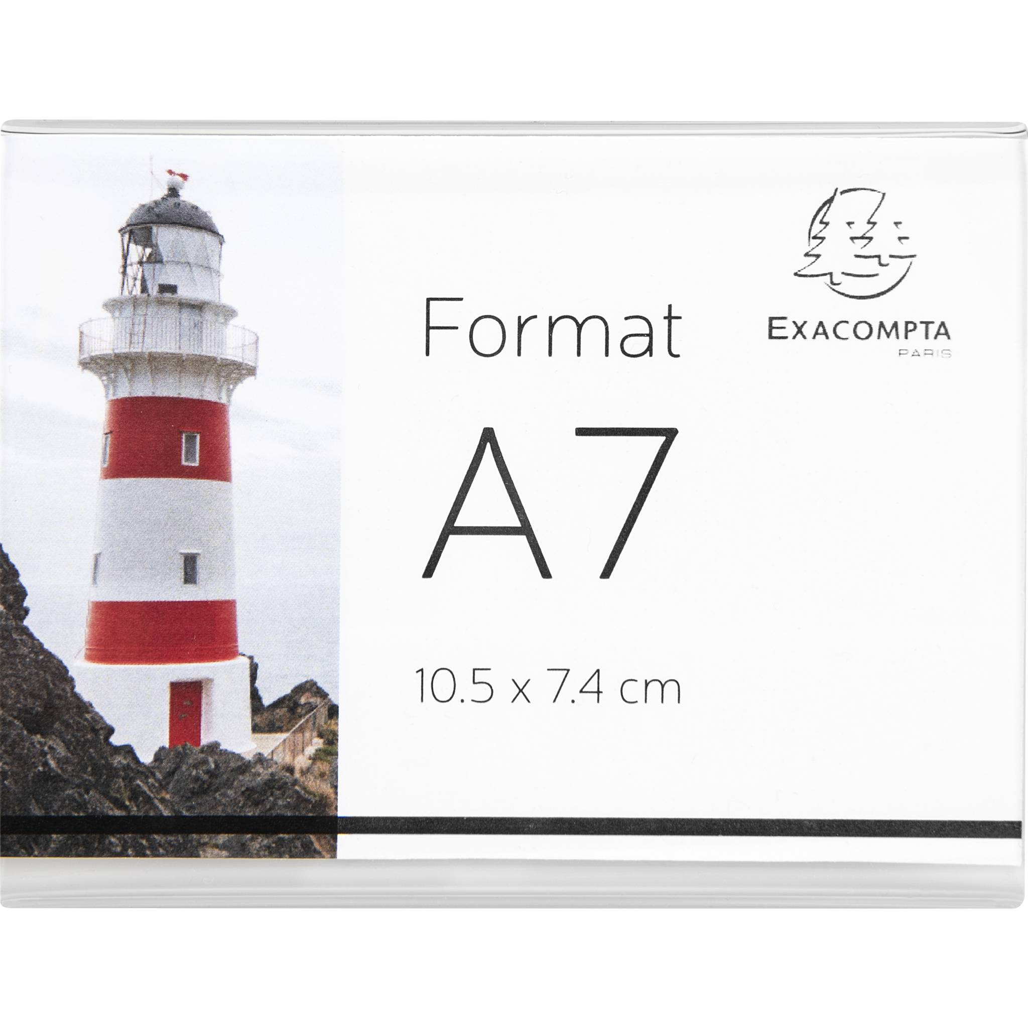 Exacompta 10x Set + 10 Tischaufstellern A7 horizontal Exacryl Kristall 87058QD