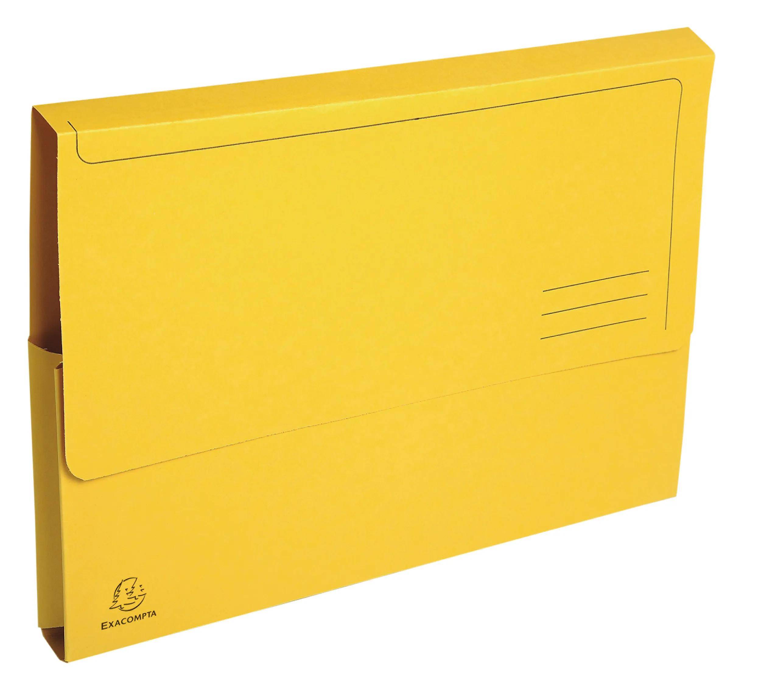 Exacompta 10x Pack 5 Aktenmappe, Verschlußkappe, RC Kart., A4, sortiert, 46971E