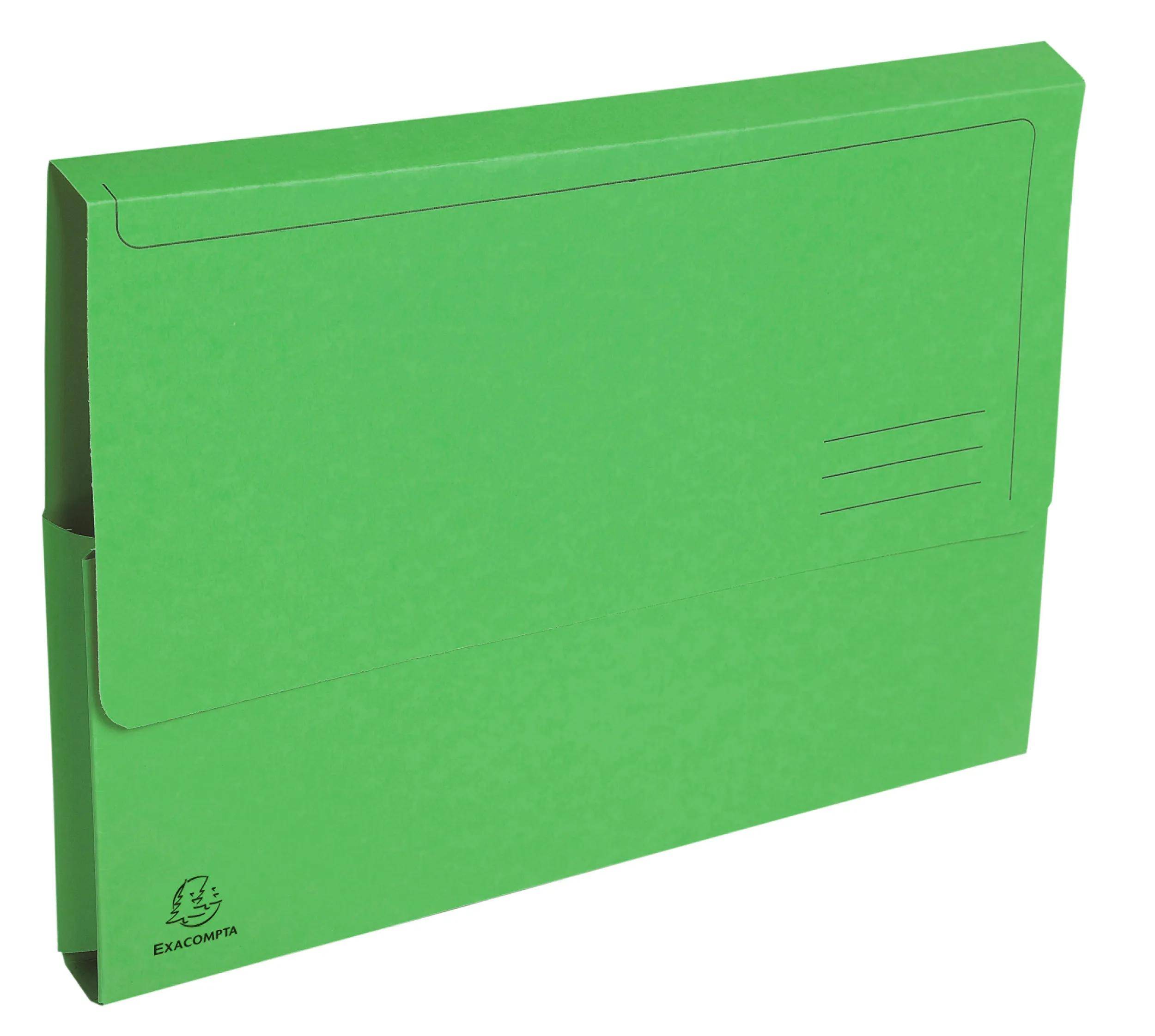 Exacompta 10x Pack 5 Aktenmappe, Verschlußkappe, RC Kart., A4, sortiert, 46971E