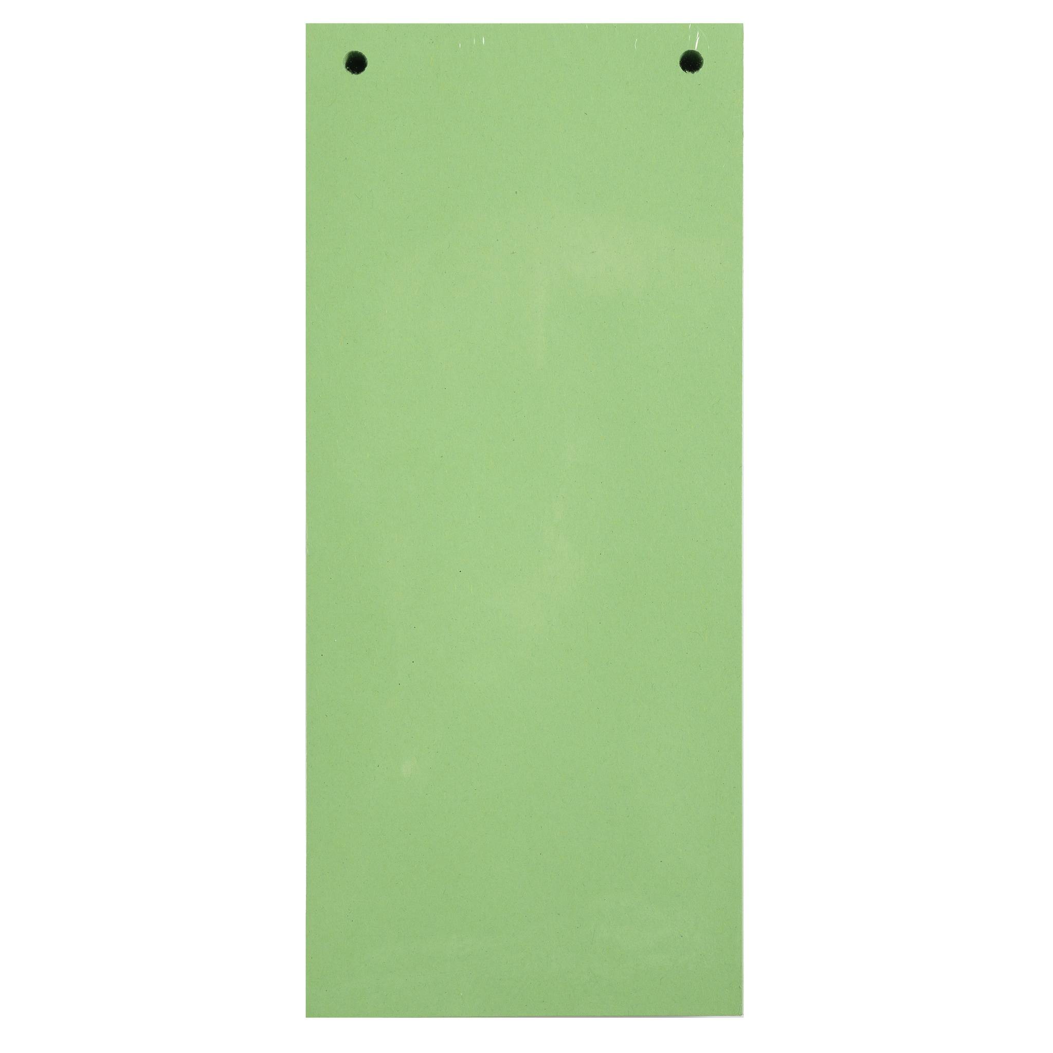 Exacompta 12x 100 Trennstreifen 2-fach gelocht RC Kart 105x240mm Grün 13445B