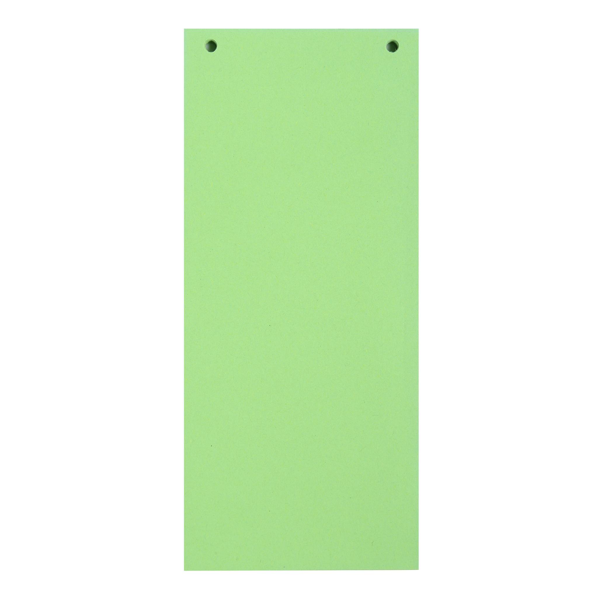 Exacompta 12x 100 Trennstreifen 2-fach gelocht RC Kart 105x240mm Grün 13445B