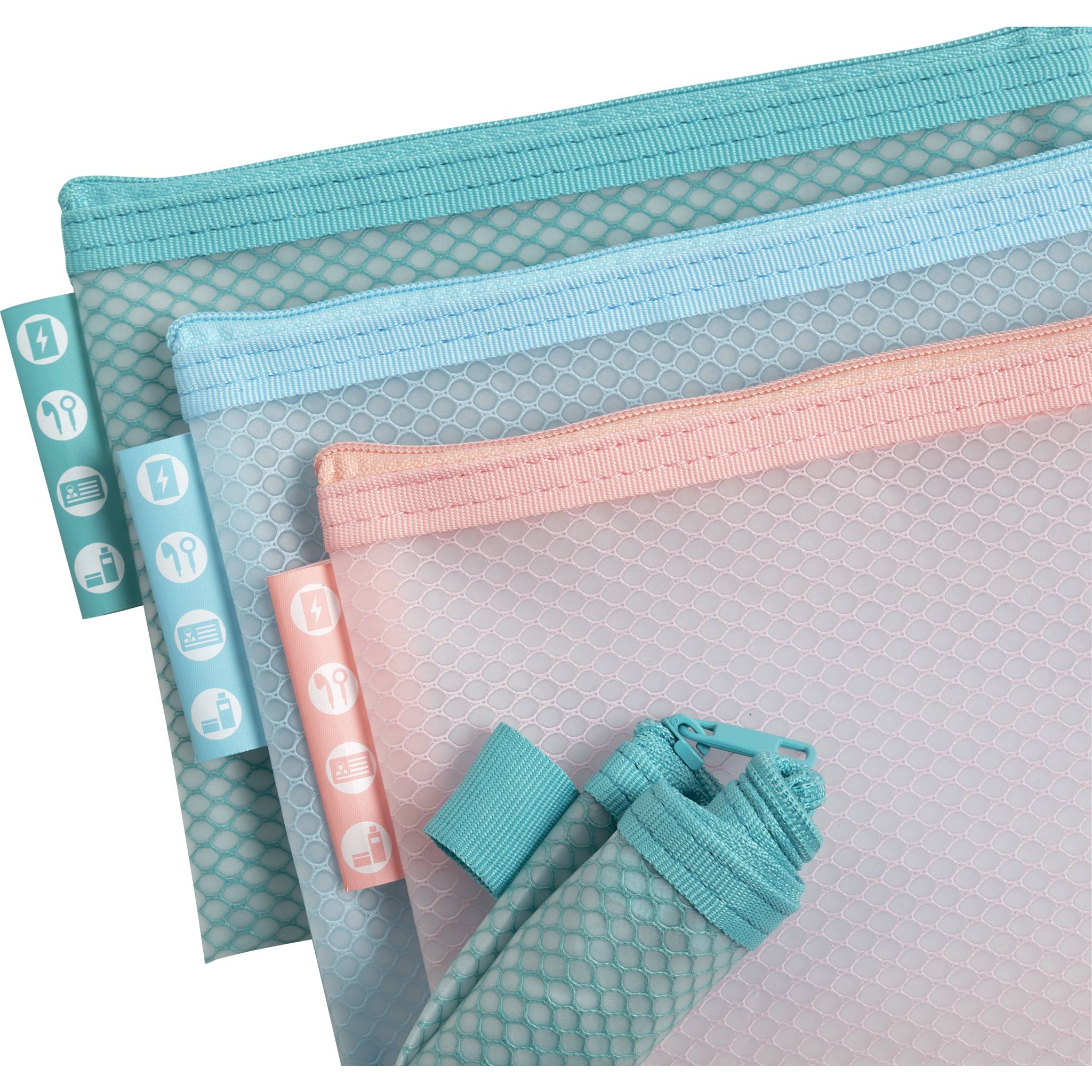 Exacompta 12x Hüllen/Etui A6 weichem Kunststoff, sortiert, 37120E