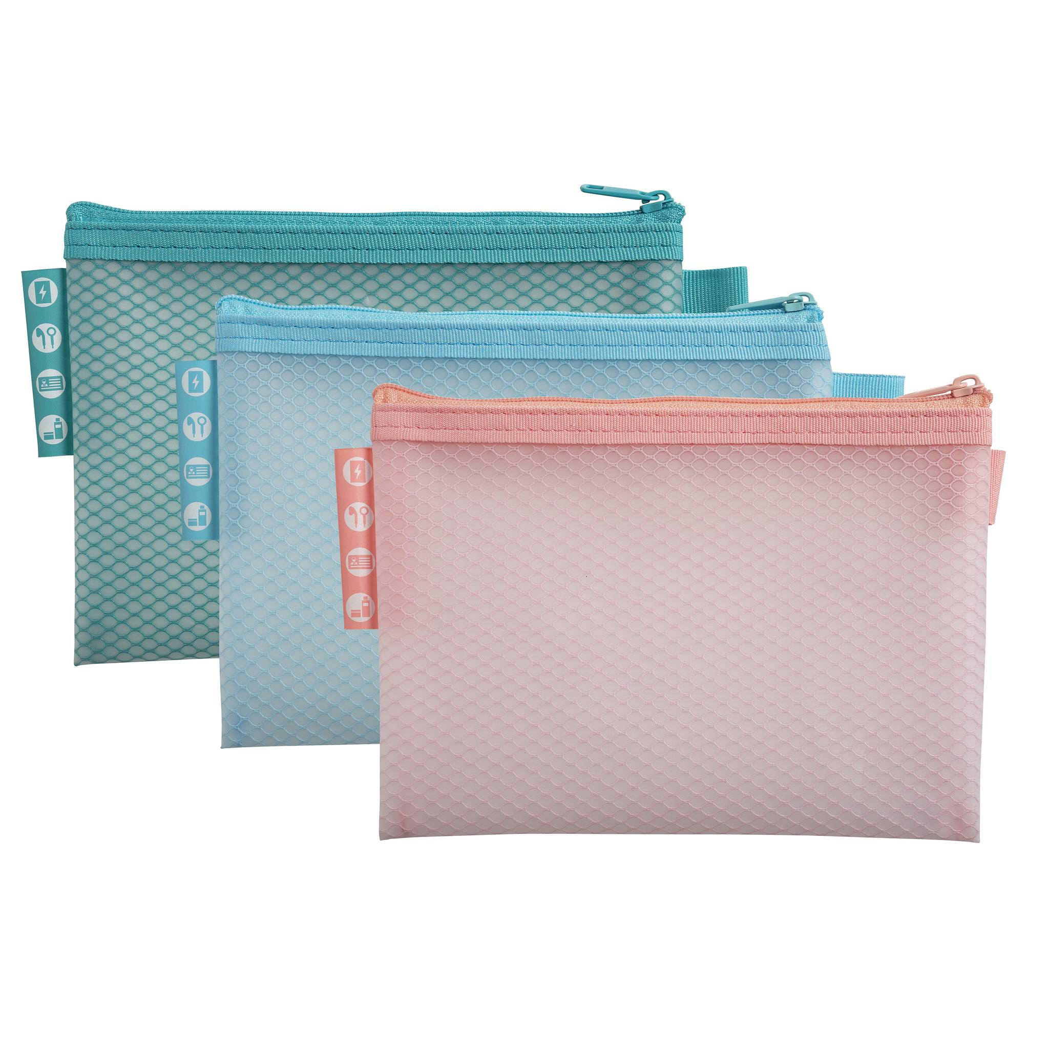 Exacompta 12x Hüllen/Etui A6 weichem Kunststoff, sortiert, 37120E