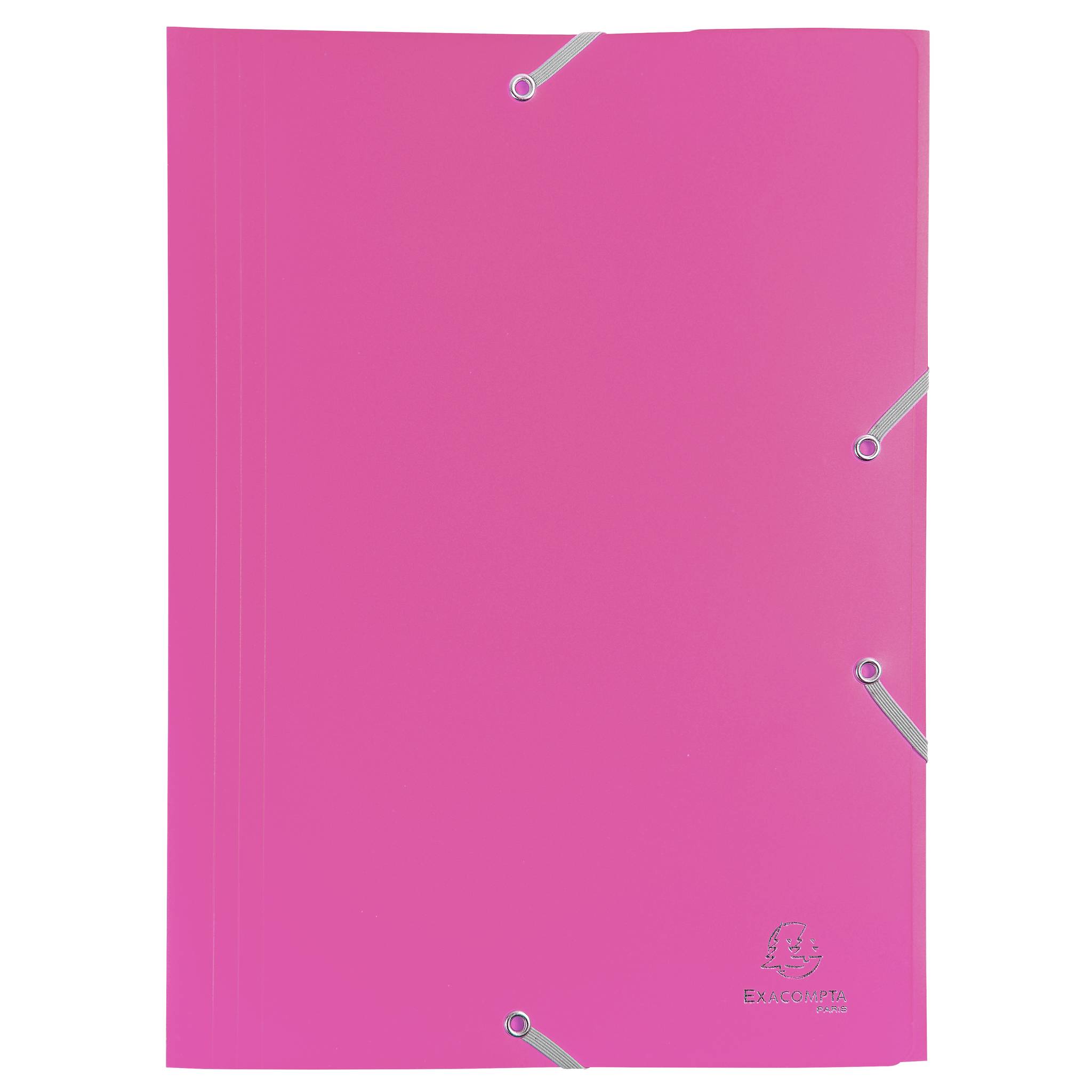 Exacompta 60x Sammelmappe PP 400µ +Gummizug 3 Klappen A4 sortiert 55900E
