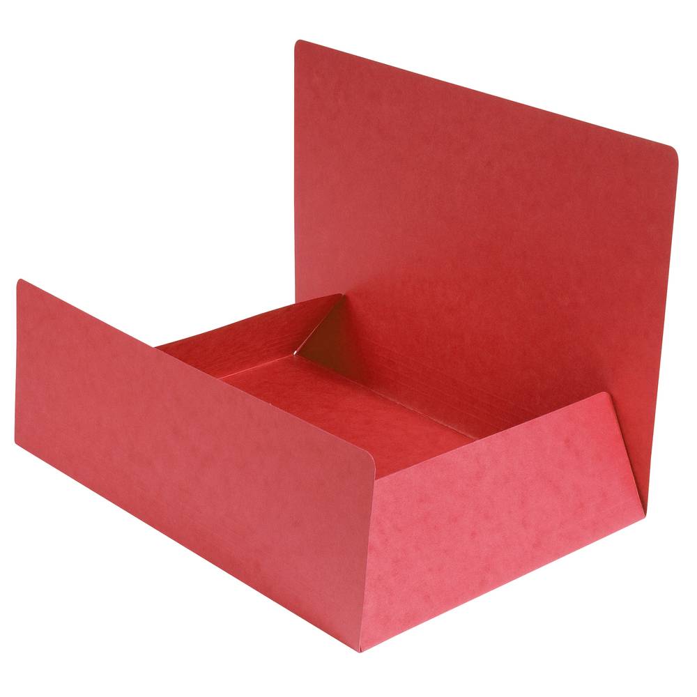 Exacompta 25x Aktenmappe +3 Klappen ohne Gummizug, Karton, A4, Rot, 56403E