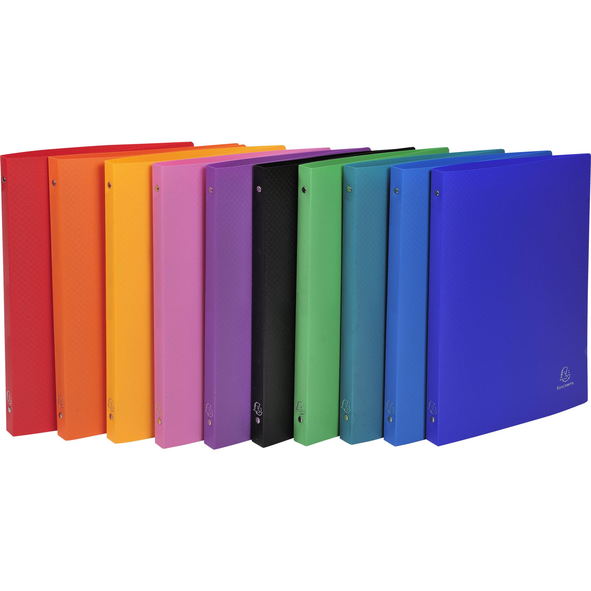 Exacompta 20x Ringbuch PP 500µ 4 Ringen Rücken 20mm A4 sortiert 51199E