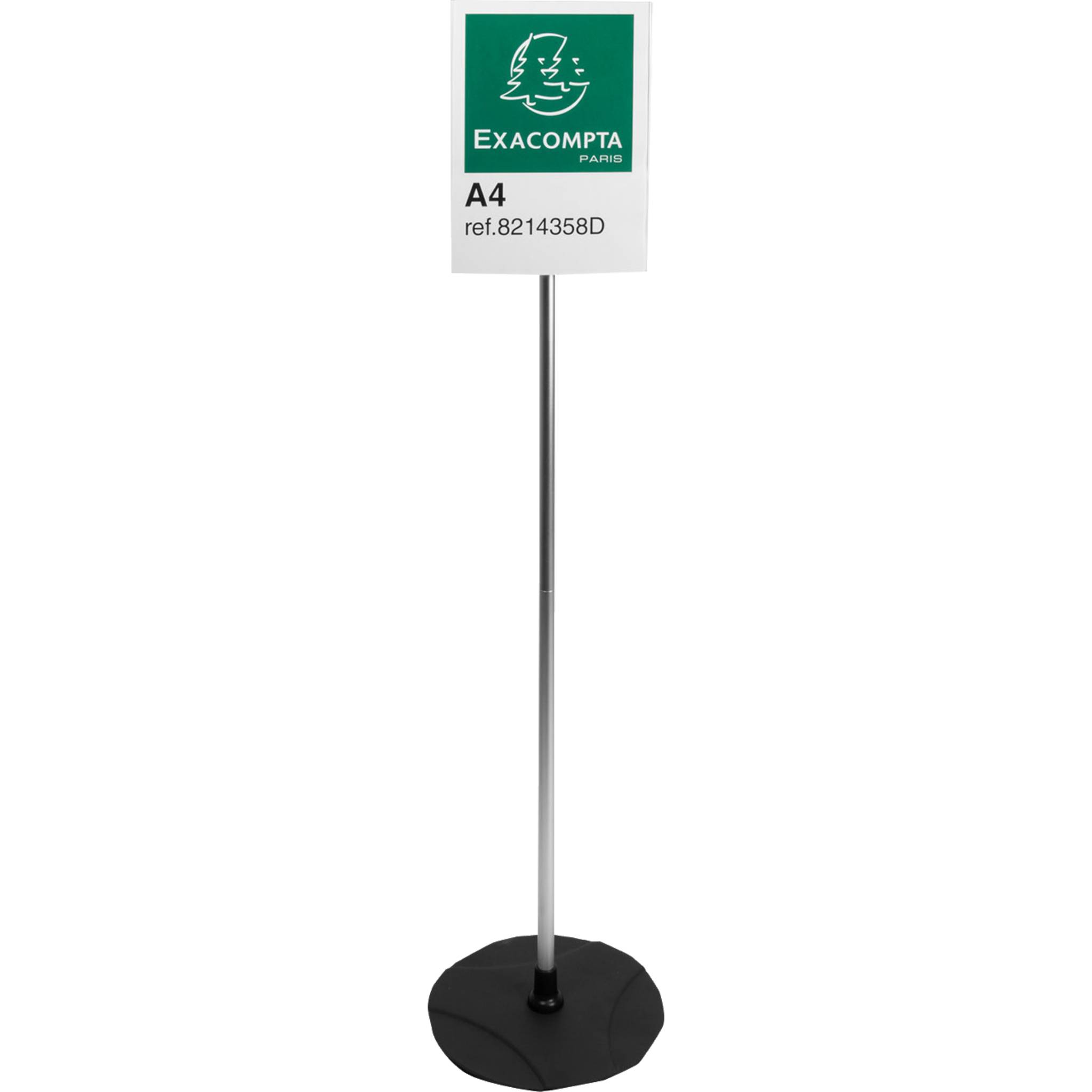 Exacompta 5x Hinweisschild A4 vertikal Aluminium Schwarz/alu/glasklar 8214358D