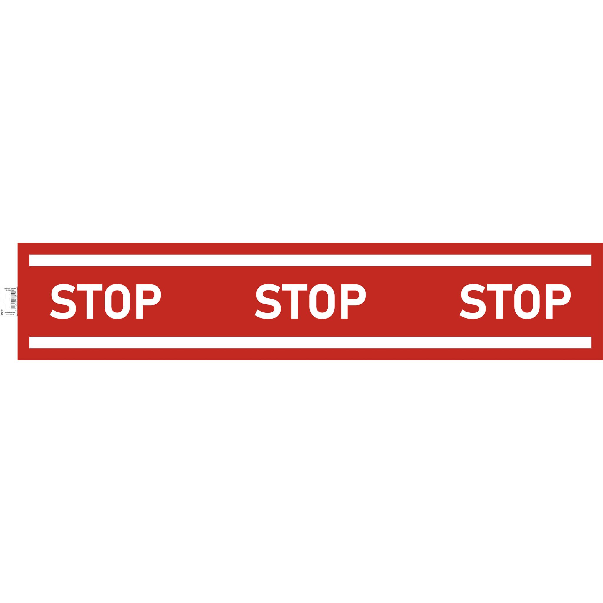 Exacompta Hinweisschild Band Stop PVC selbstklebend rutschfest 100 cm Rot 67017E