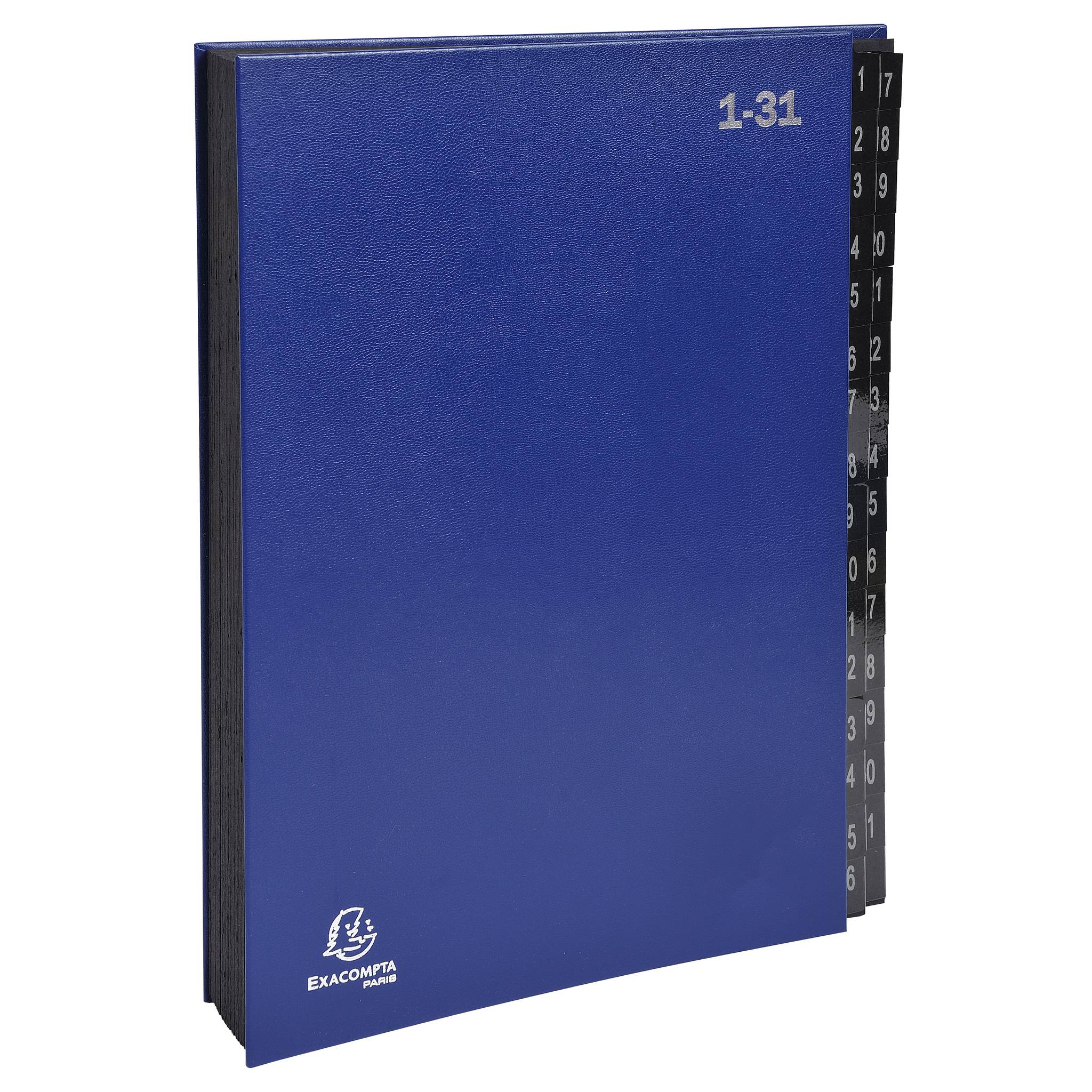 Exacompta 6x Pultordner Ordnungsmappe 32 Fächern RC-Karton 1-31 A4 Blau 57042E